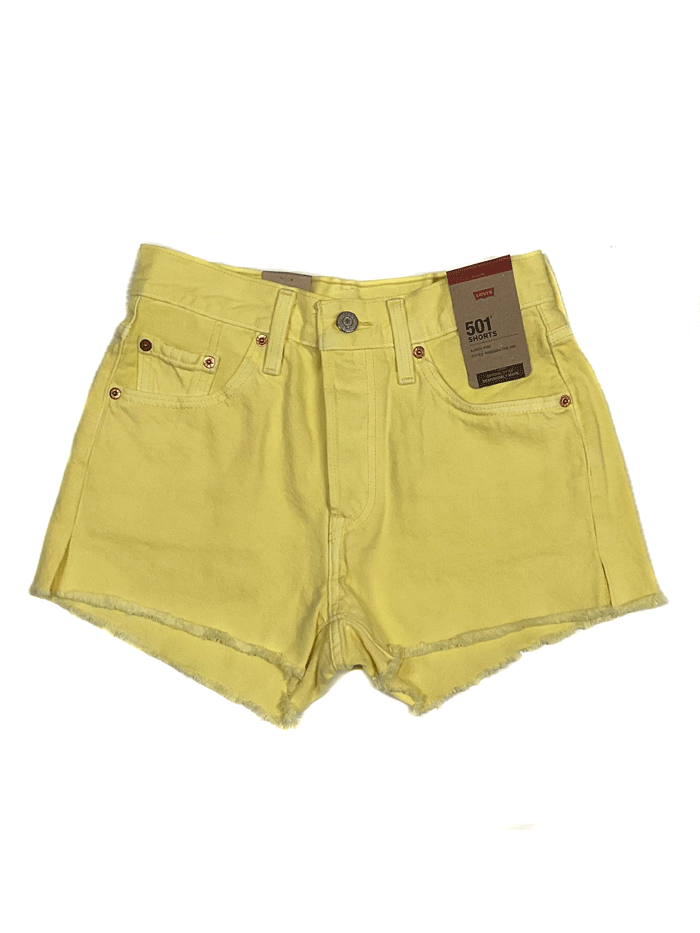 Levi's Women's 501 Original Shorts - Light Yellow Denim Shorts for Women | Casual Summer Outfits & Beach Wear