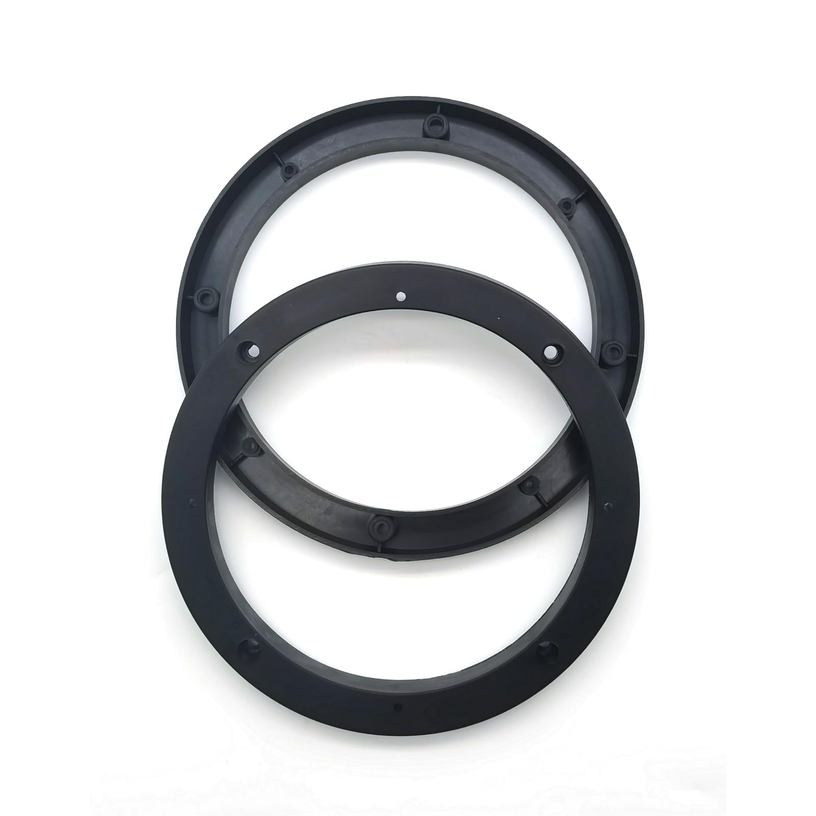 2 PCS Universal 6.5 Inch Car Speaker Mounting Gasket Adapter - Flat Surface Speaker Ring for Audio Modification - Fits Most Vehicles (Black) | Perfect for DIY Car Audio Upgrades & Speaker Installations