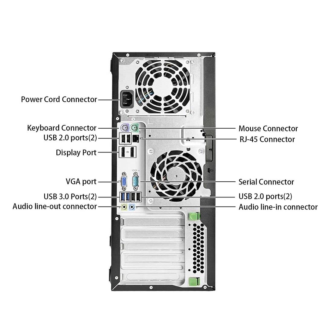 HP i7 ProDesk 600 G1 Tower Desktop PC - 16GB RAM, 1TB SSD, WiFi, BT, HDMI/VGA/USB/DP, DVDRW, Win10 Pro, Dual Monitor Support (Renewed) with Wired Keyboard & Mouse + Mouse Pad - Perfect for Home Office, Business Workstations & Gaming Setups