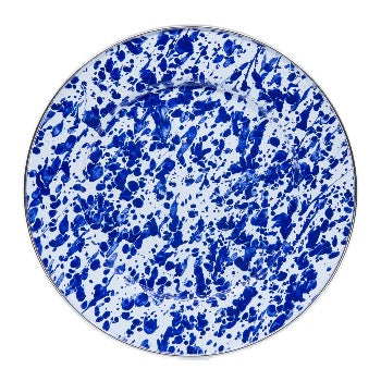 Golden Rabbit Cobalt Swirl Dinner Plates Set of 4 - Elegant Blue Ceramic Plates for Fine Dining, Dinner Parties & Home Decor