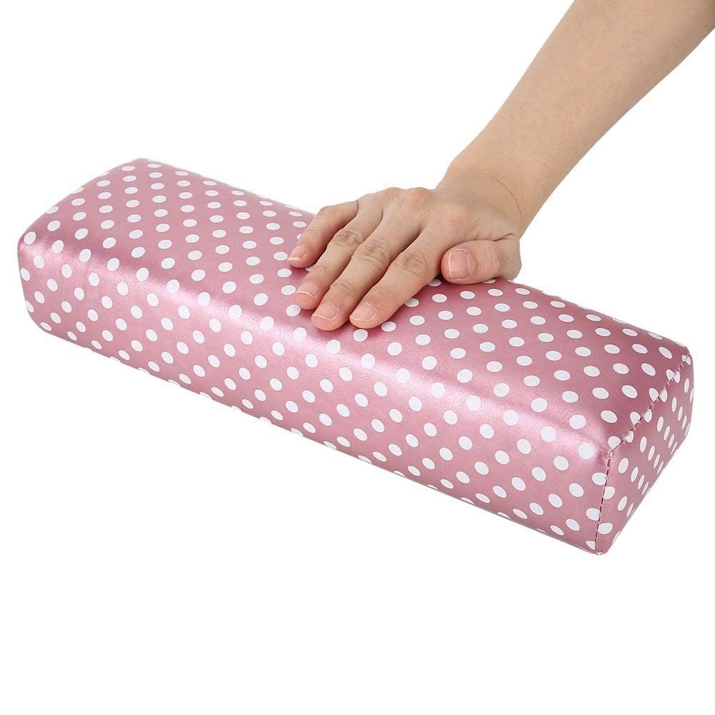 Red Square Nail Art Hand Pillow - Manicure Hand & Arm Rest Stand Holder with Soft Cushion for Salon & Home Use | Perfect for Gel Polish, Acrylic Nails & Nail Art Application