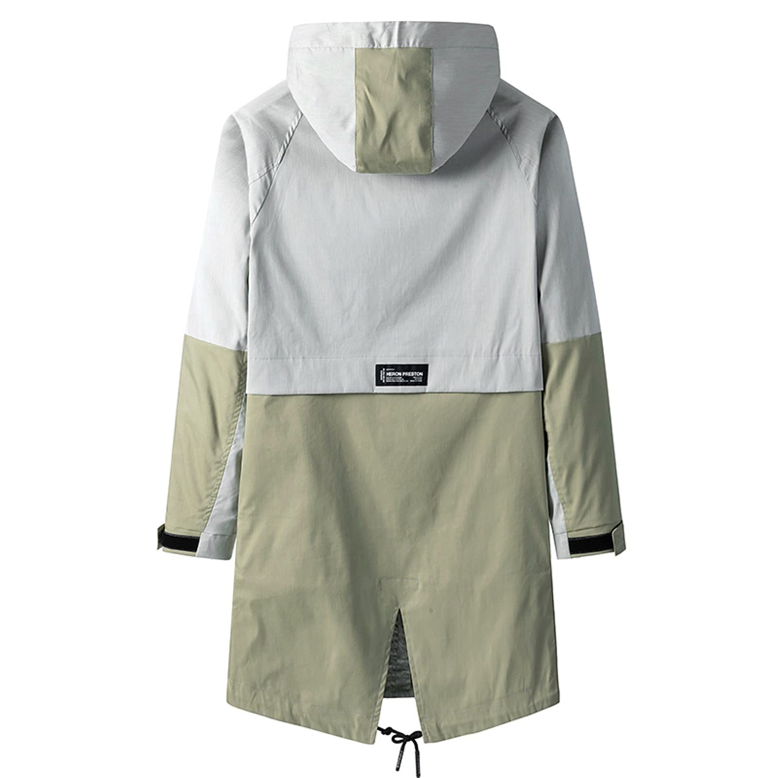 Men's Winter Jacket with Hood - Windproof Loose Fit Casual Coat with Patch Pockets & Color Block Design | Perfect for Outdoor Activities, Travel & Daily Wear