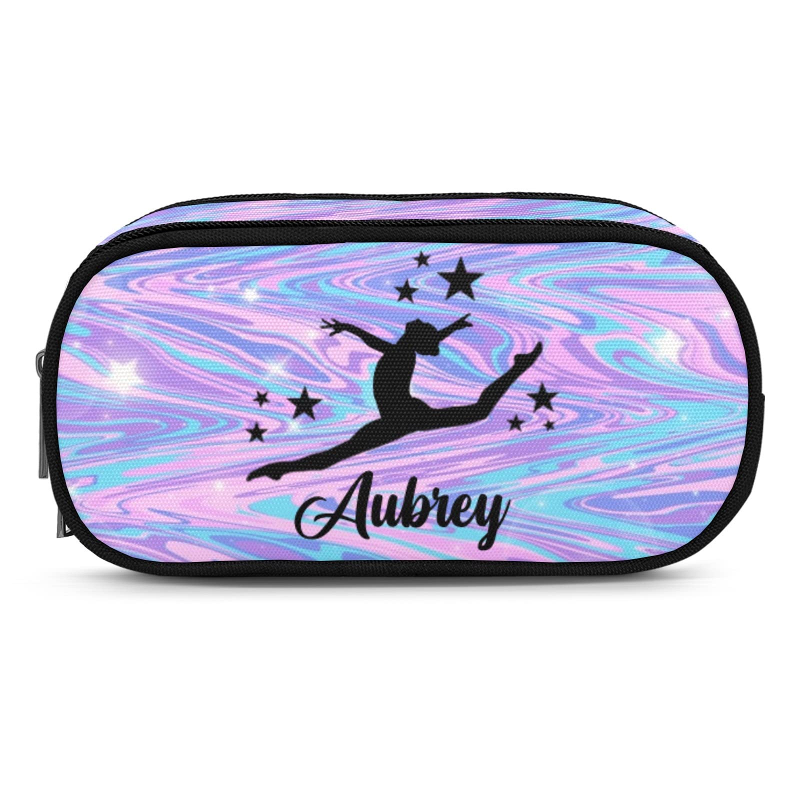 Personalized Unicorn Marble Gymnastic Pencil Case for Kids & Teens - Stylish Zipper Pouch for School Supplies, Art Organizer & Gift (Perfect for Back-to-School, Birthday Presents & Daily Organization)
