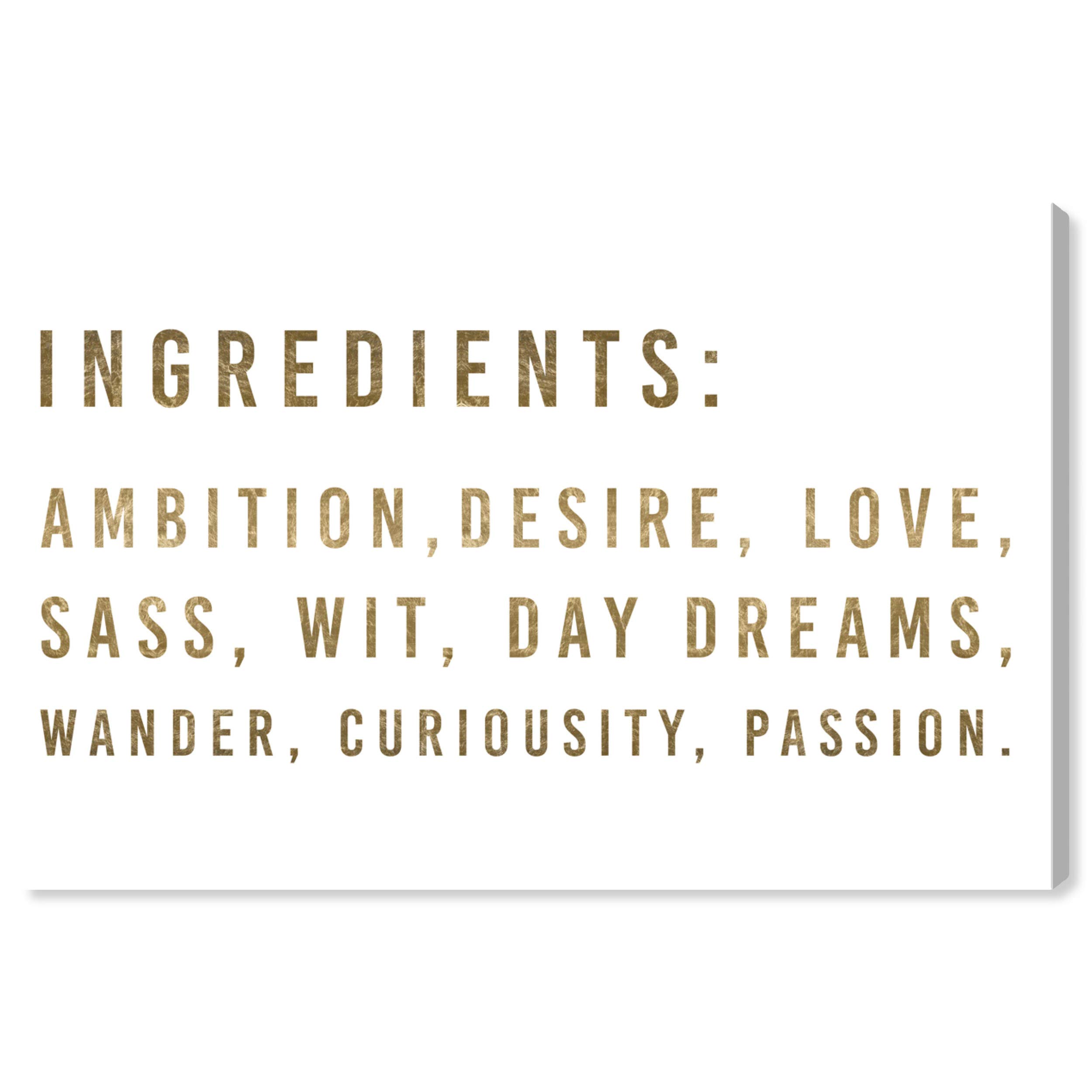 Oliver Gal Artist Co. Success & Entrepreneurial Wall Art Canvas Print - 45x30 Inches Metallic Gold & White Home Decor - Perfect for Office, Living Room & Motivational Space