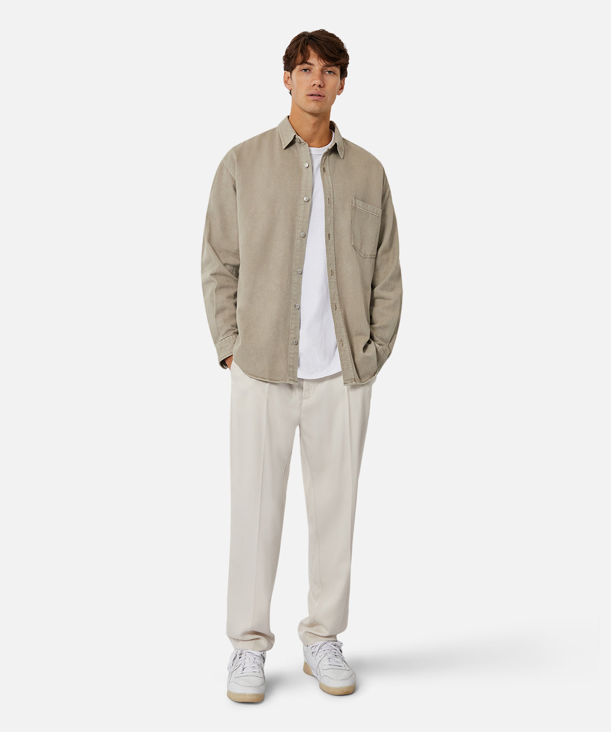 Portland Long Sleeve Shirt for Men - Comfortable & Stylish Porcini Color - Perfect for Casual Wear, Outdoor Adventures & Office Attire