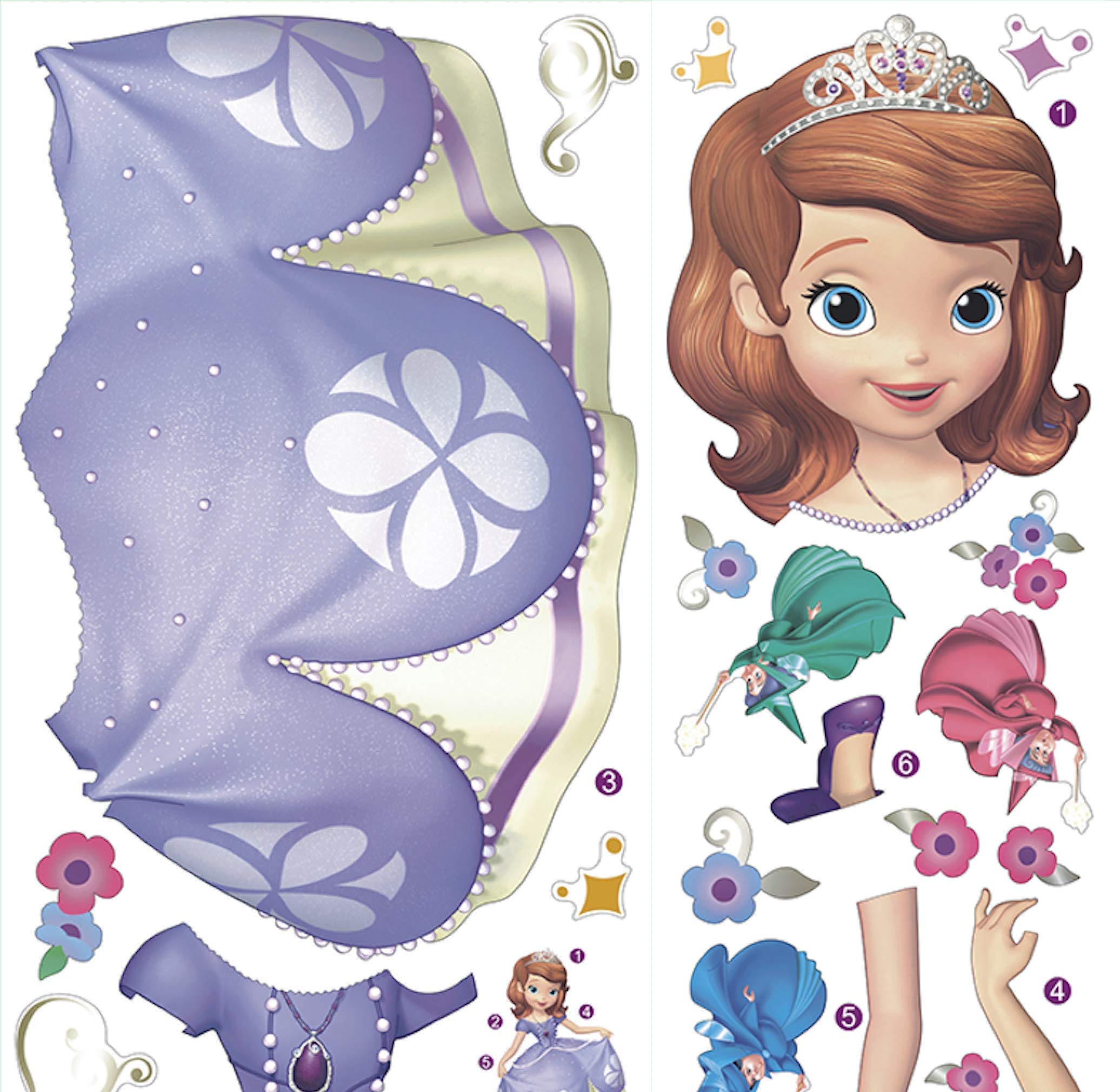 **Ariel & Sofia The First Princess Wall Decals – Giant Nursery Stickers for Kids Room, Party & Home Decor – Perfect for Bedroom, Playroom & Birthday Party Decorations**