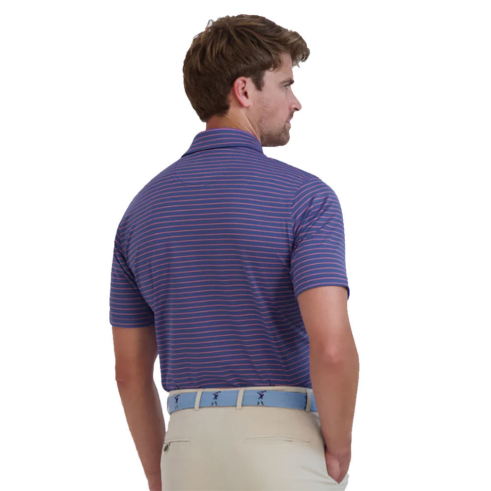 Fairway & Greene Michael Stripe Men's Golf Polo Shirt - Moisture Wicking & UV Protection for Comfortable Golfing & Outdoor Activities