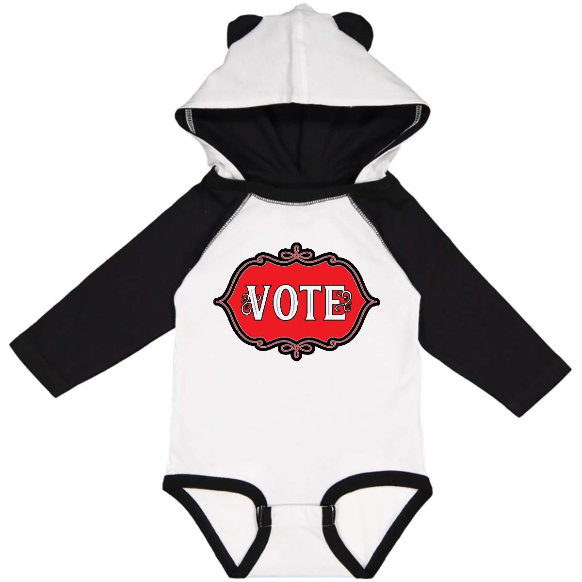 Inktastic Vote Red Emblem Long Sleeve Baby Bodysuit - Patriotic American Flag Outfit for Newborns & Infants - Perfect for Election Day, 4th of July & Political Events