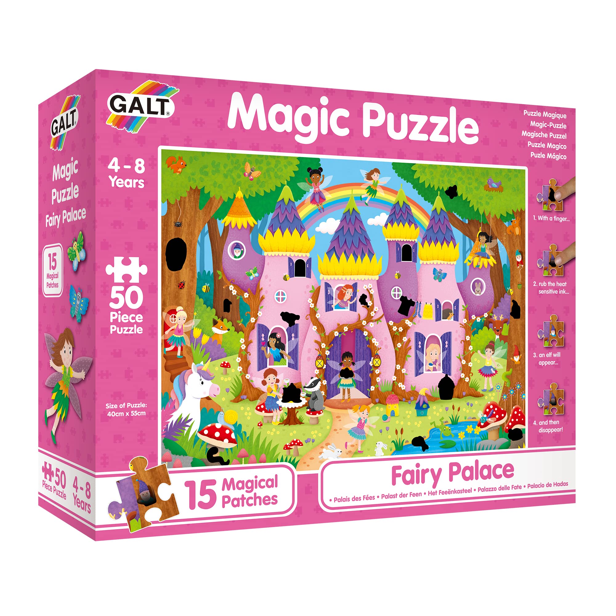 Galt Toys Fairy Palace Magic Jigsaw Puzzle for Kids Ages 4+ | Educational Puzzle Game for Preschoolers | Perfect for Birthday Gifts & Family Game Nights