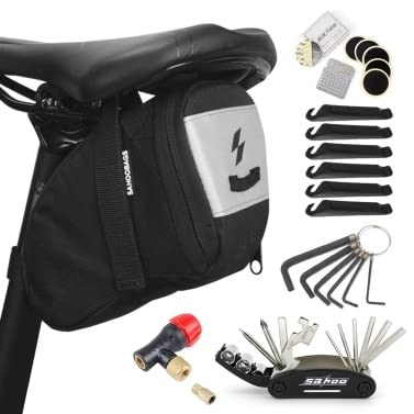 16-in-1 Portable Mountain Bike Repair Tool Kit - Multifunctional Bicycle Maintenance Set with Mini Pump & Storage Bag for Emergency Roadside & Trail Repairs (Ideal for MTB, Road Bikes & Commuting)