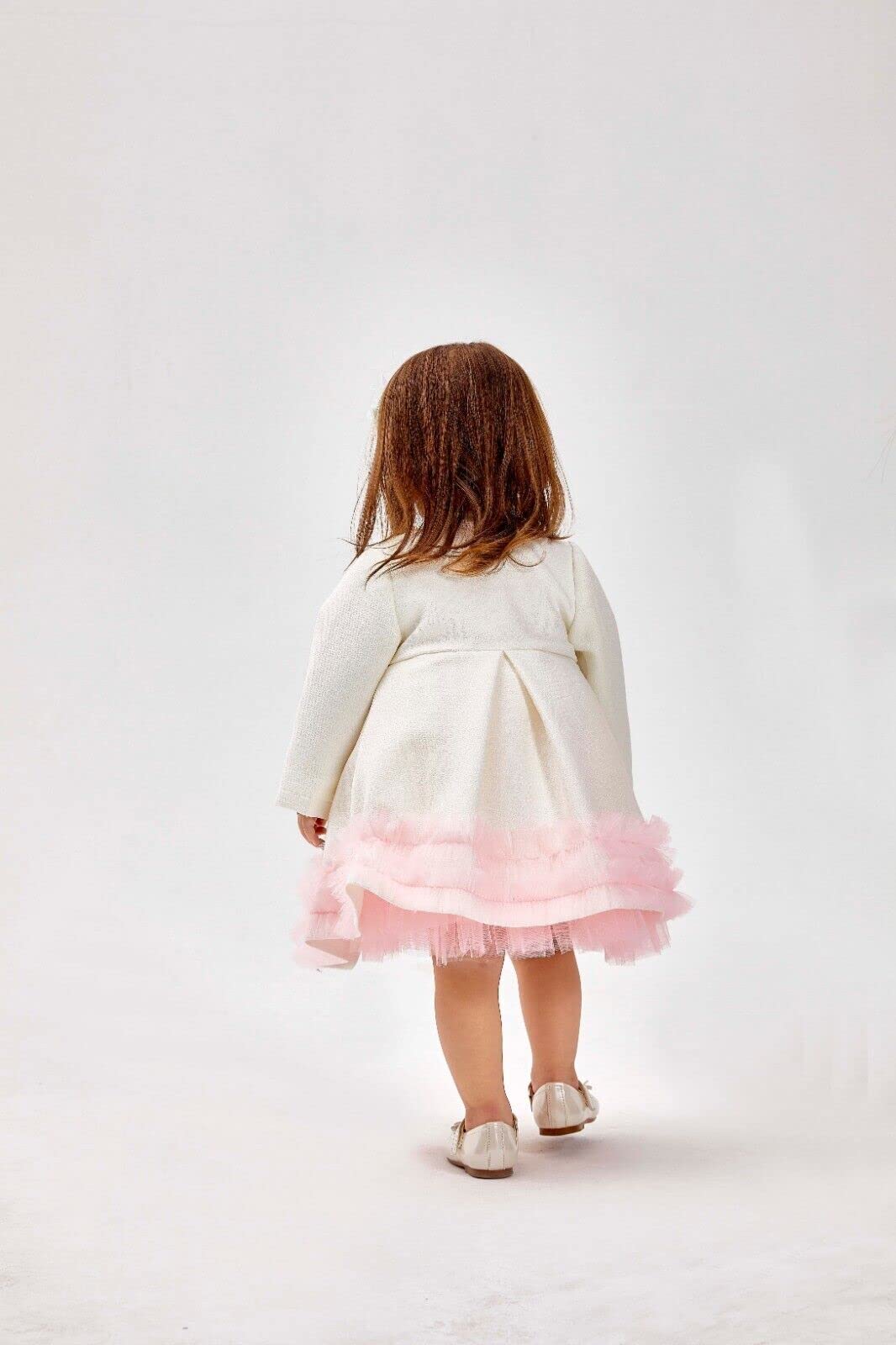 Baby Girls Knit Midi Tutu Tulle Mesh Coat Dress 3-Piece Formal Set - Perfect for Birthday Parties, Photo Shoots & Special Occasions
