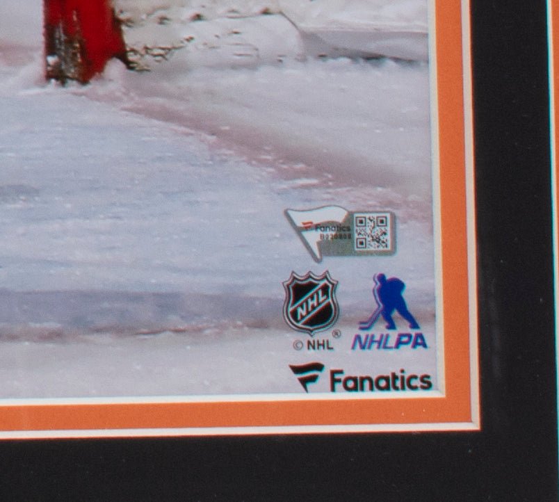 Carter Hart Autographed Philadelphia Flyers 16x20 Framed Photo - 1st NHL Shutout 10/9/19 - Fanatics Certified - Perfect for Hockey Memorabilia Collection & Man Cave Decor