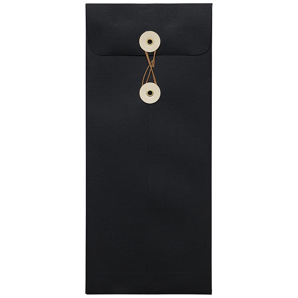 Premium JAM PAPER #10 Business Envelopes with Button & String Closure - 4 1/8