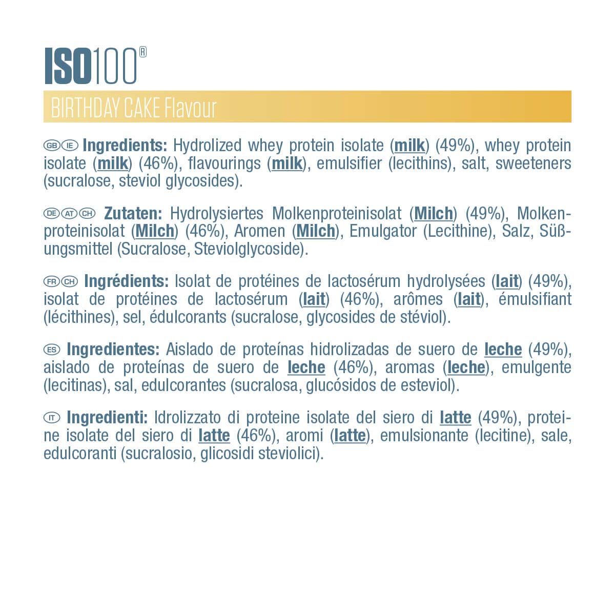 Dymatize ISO 100 Birthday Cake Flavor Whey Protein Powder - 2.2kg Hydrolyzed & Isolate Protein Supplement for Muscle Recovery & Growth - Perfect for Post-Workout Shakes & Baking Protein Treats
