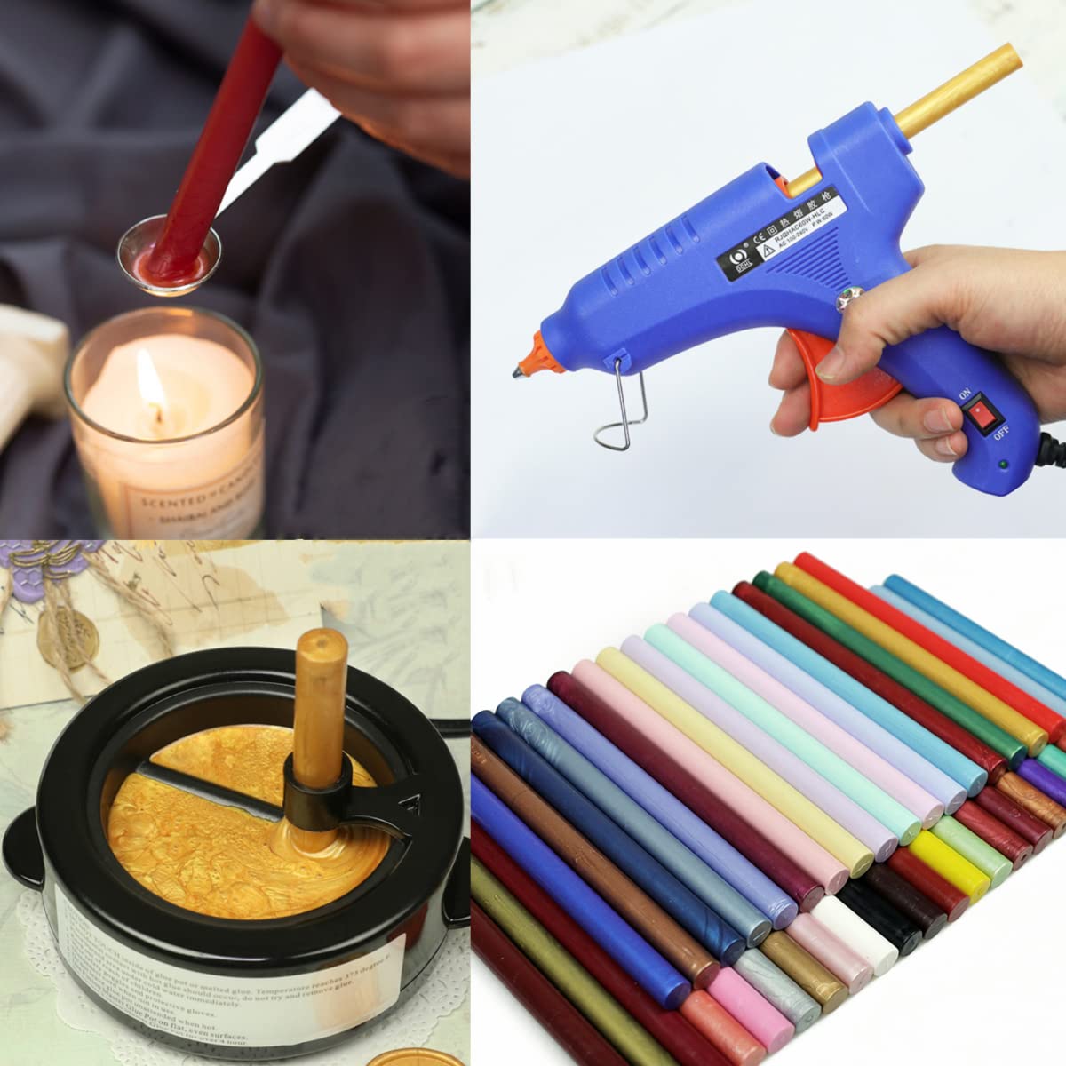 ONWISE 20pcs Wine Red Wax Seal Sticks for 0.43