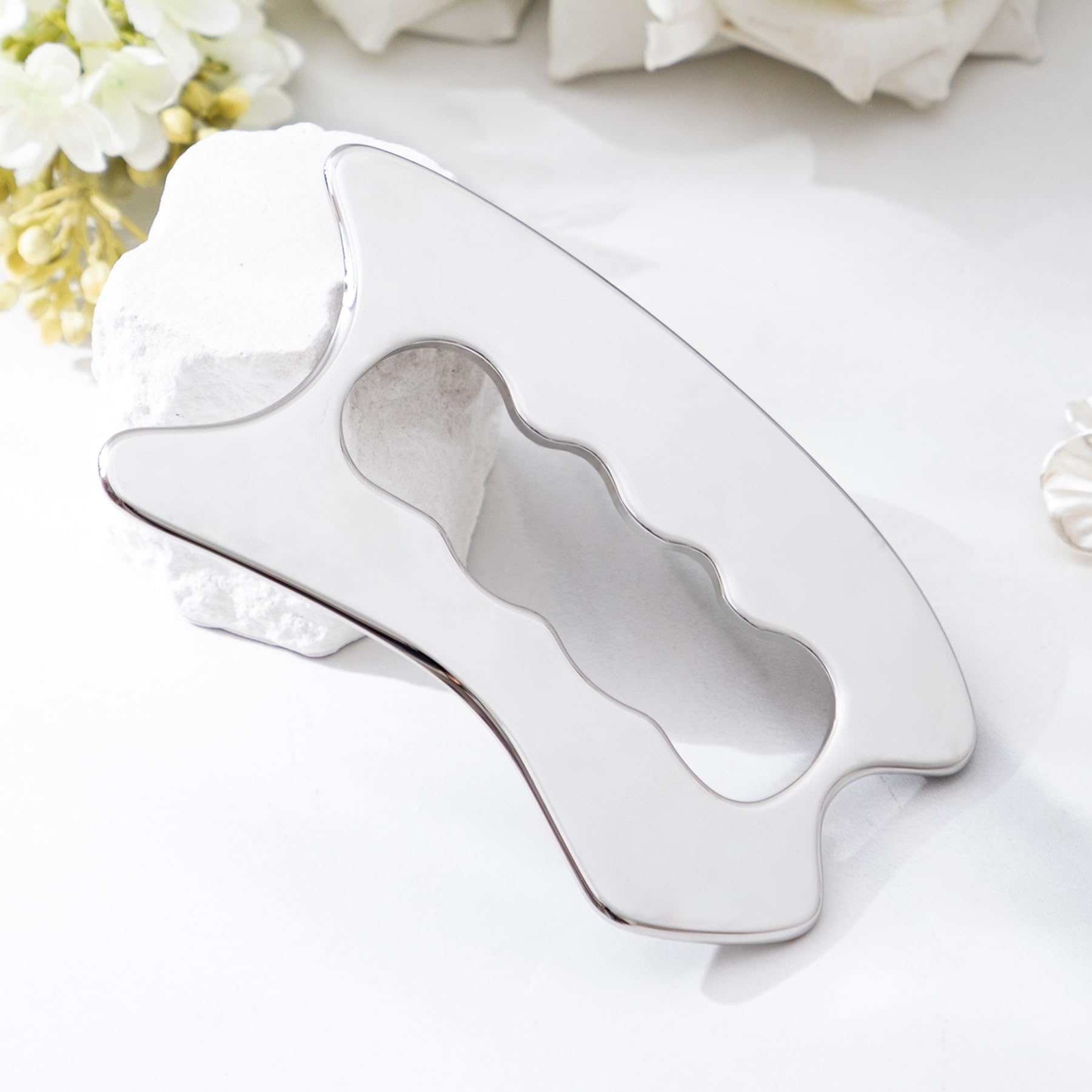 Premium Stainless Steel Gua Sha Scraping Tool - Muscle Massage & Soft Tissue Therapy for Back, Legs, Arms, Neck & Shoulder Pain Relief - Perfect for Home Spa, Physical Therapy & Self-Care Routines