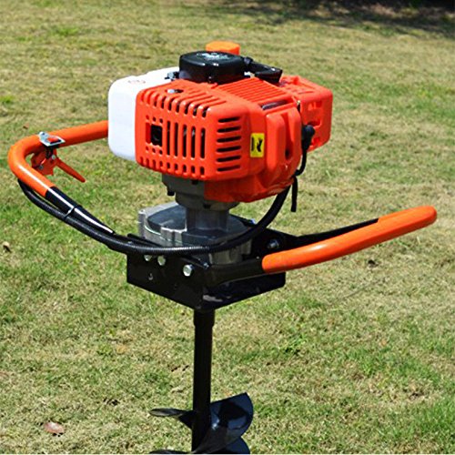 52CC Heavy Duty Gas Powered Post Hole Digger - Earth Auger with 3 Drill Bits (4
