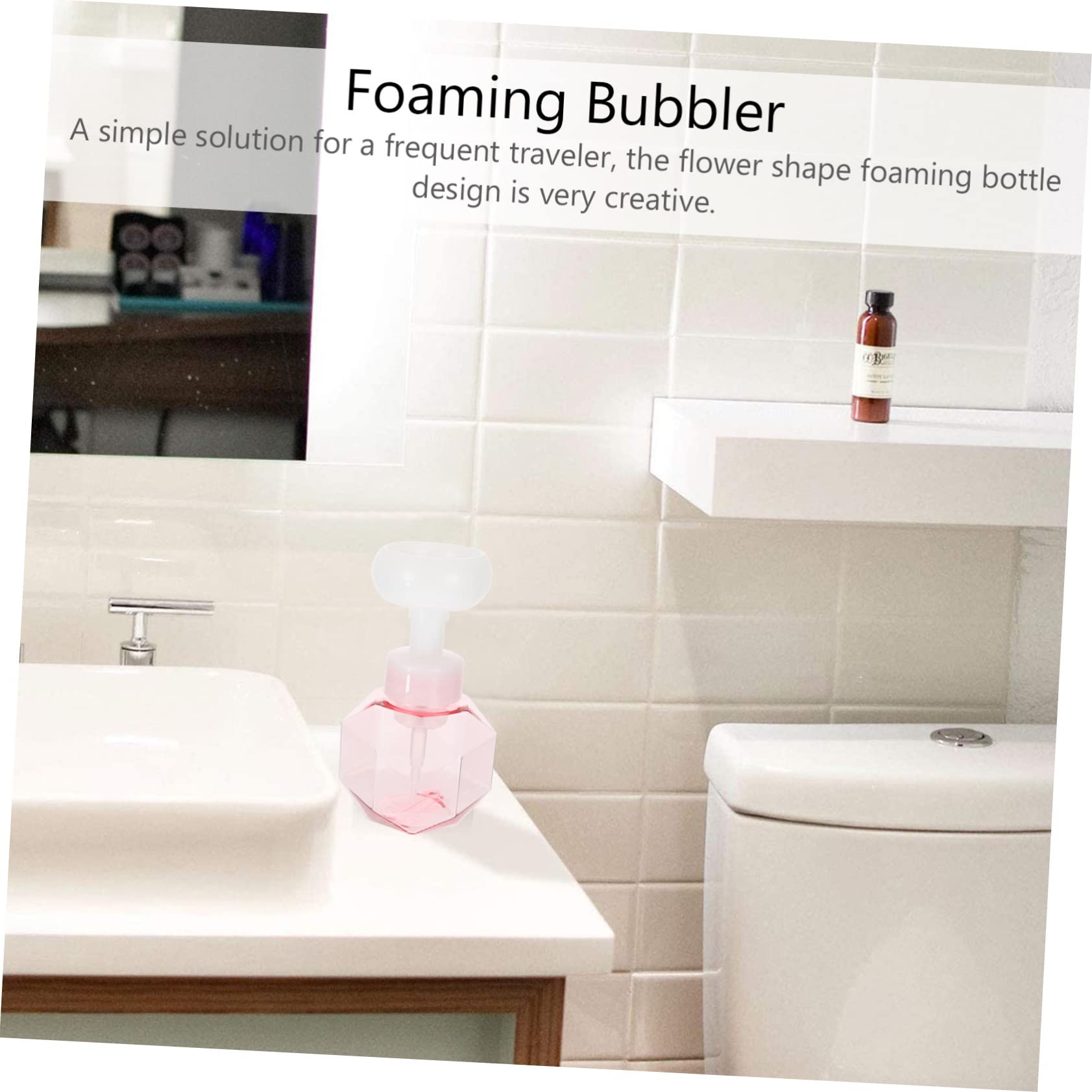 Refillable Foaming Bubbler Cleaning Bottle - Unisex Facial & Beauty Tool with Cute PETG/PP Design | Perfect for Skincare Routine, Spa Treatments & Makeup Brush Cleaning