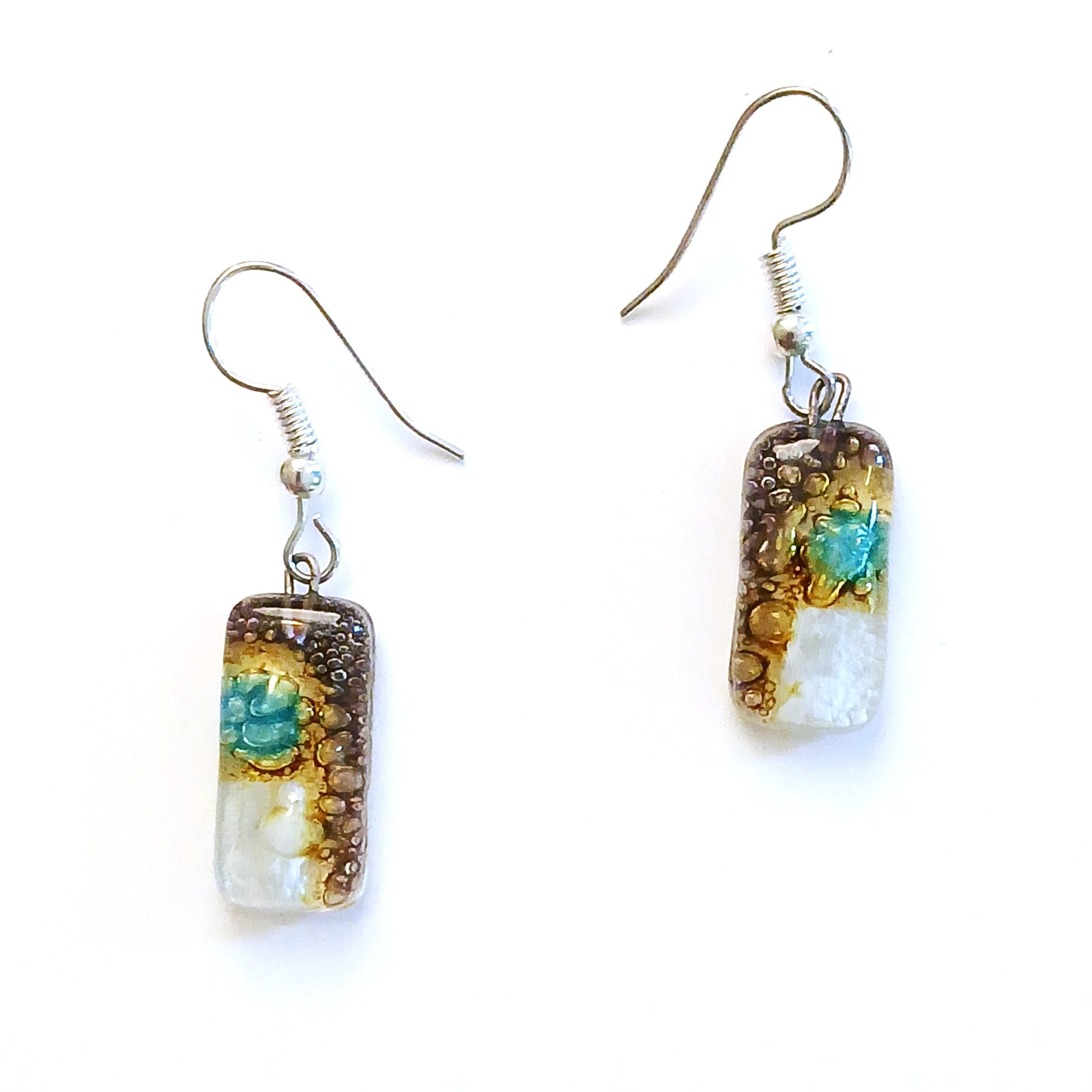 Stylish Rectangle Glass Earrings for Women - Elegant Dangle Drop Jewelry for Parties, Weddings & Everyday Wear