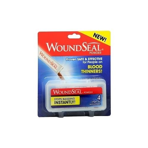 WoundSeal Powder First Aid Kit - 4 Pack (Buy 3 Packs & Save) | Fast-Acting Blood Clotting Powder for Cuts, Scrapes & Emergencies | Home, Travel & Outdoor Safety Essential