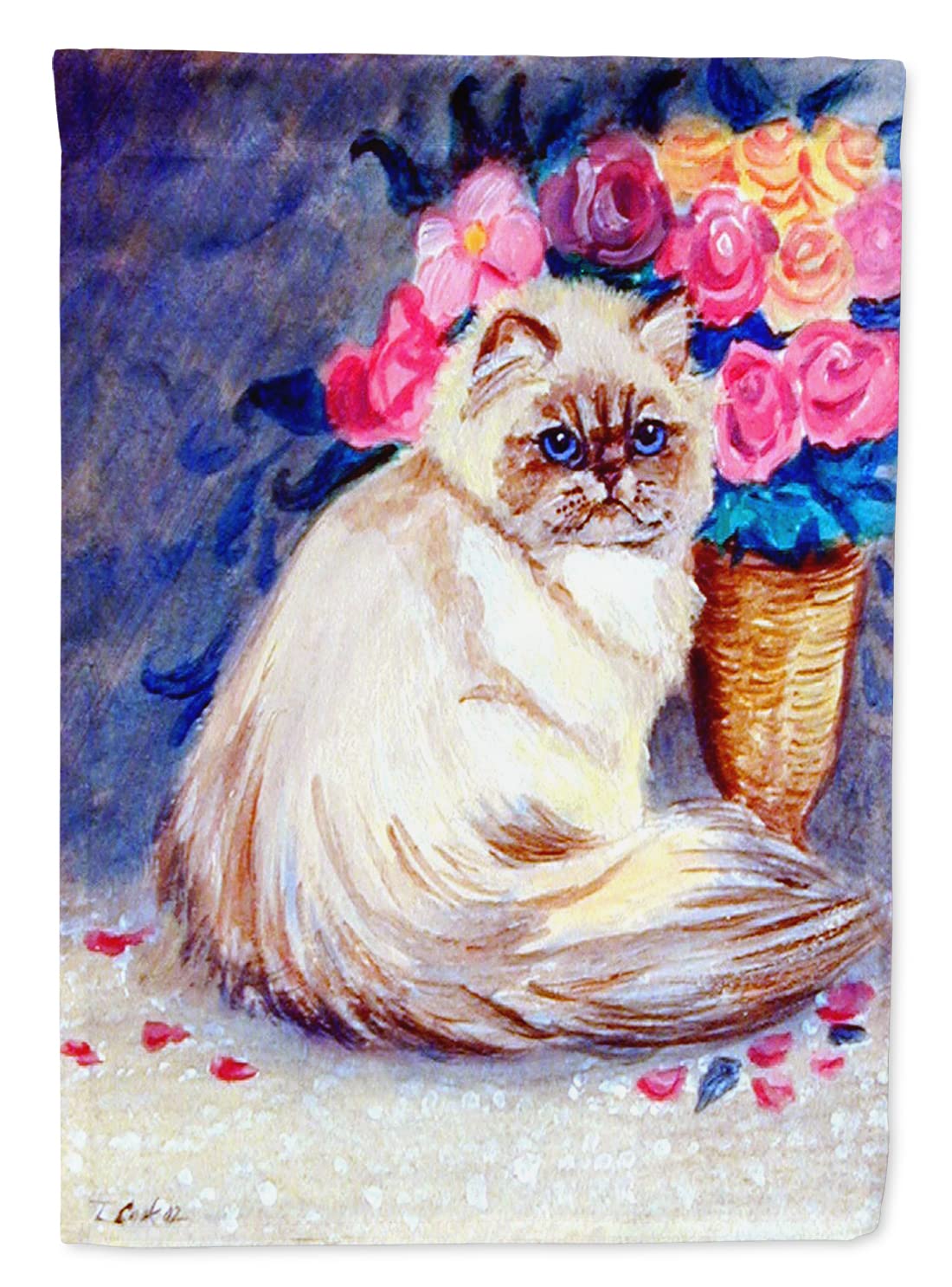 Persian Cat Garden Flag - Colorful Decorative Yard Banner for Mailbox, Flower Beds & Patio | Weather-Resistant Outdoor Artwork | Perfect for Seasonal Home Decor & Cat Lover Gifts