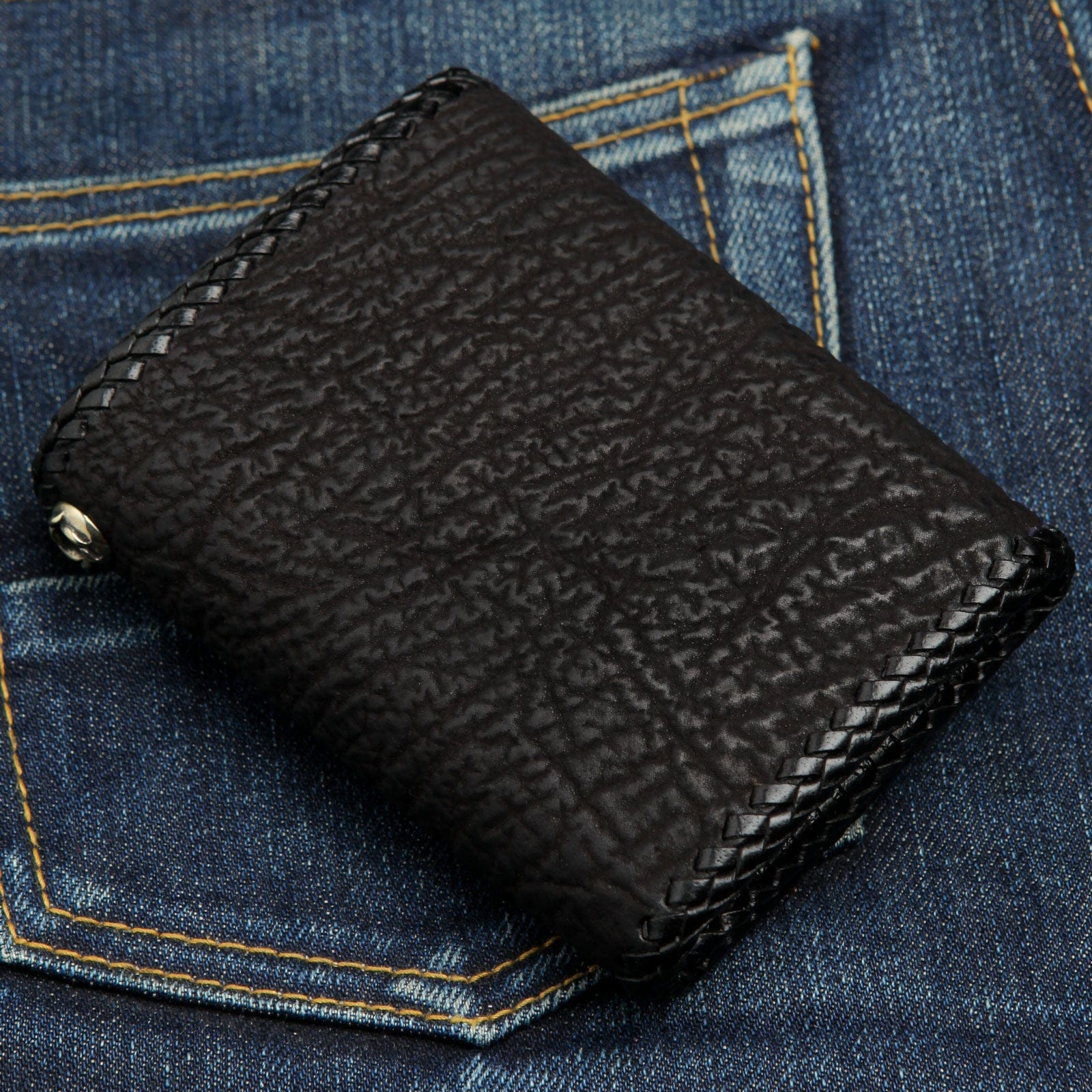 Genuine Leather Biker Wallet with Chain - Gothic Style Red Wallet for Men - Perfect for Motorcycle Riders, Bikers, and Fashion Enthusiasts