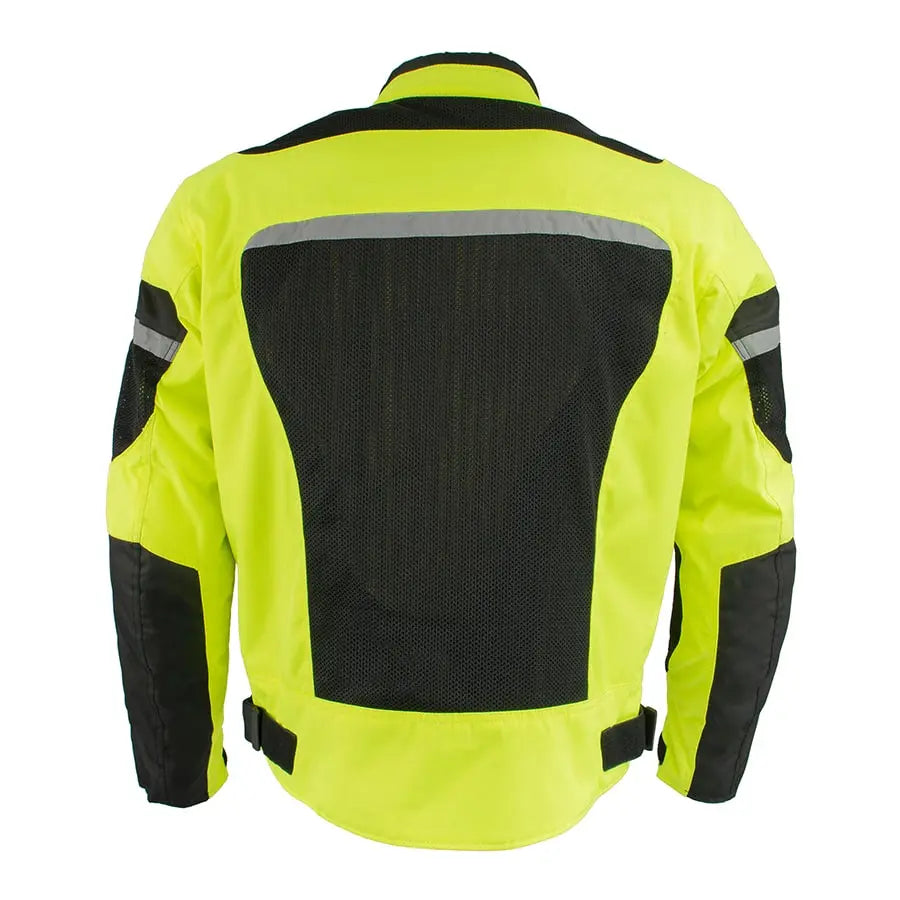 Milwaukee Leather Men's Mesh & Nylon Combo Racer Jacket - Lightweight Motorcycle Jacket for Men - Perfect for Riding, Racing & Outdoor Adventures