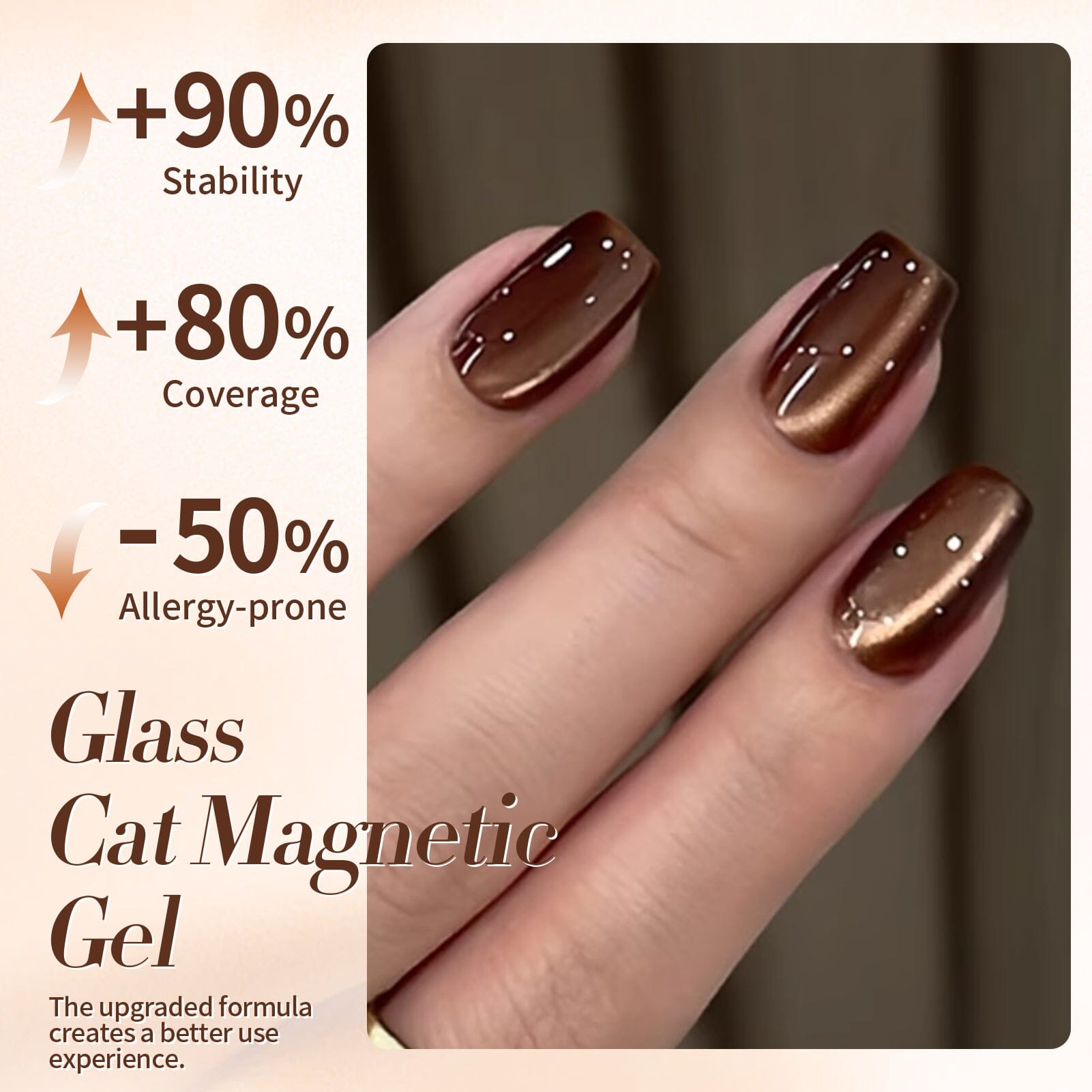 Brown Water Light Cat Magnetic Gel Polish AW03 - 15ml UV LED Soak Off Nail Polish for Long Lasting Manicure - Perfect for Salon, Home Use & Nail Art Enthusiasts