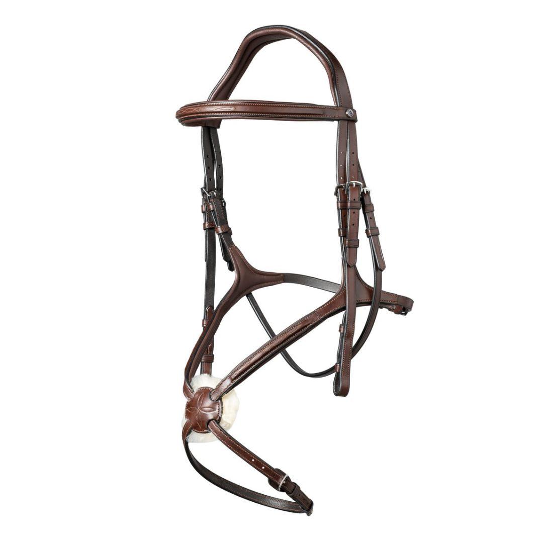 TRUST Oslo Bridle - Genuine Leather Horse Bridle for Dressage & Show Jumping | Perfect for Equestrian Training & Competitions
