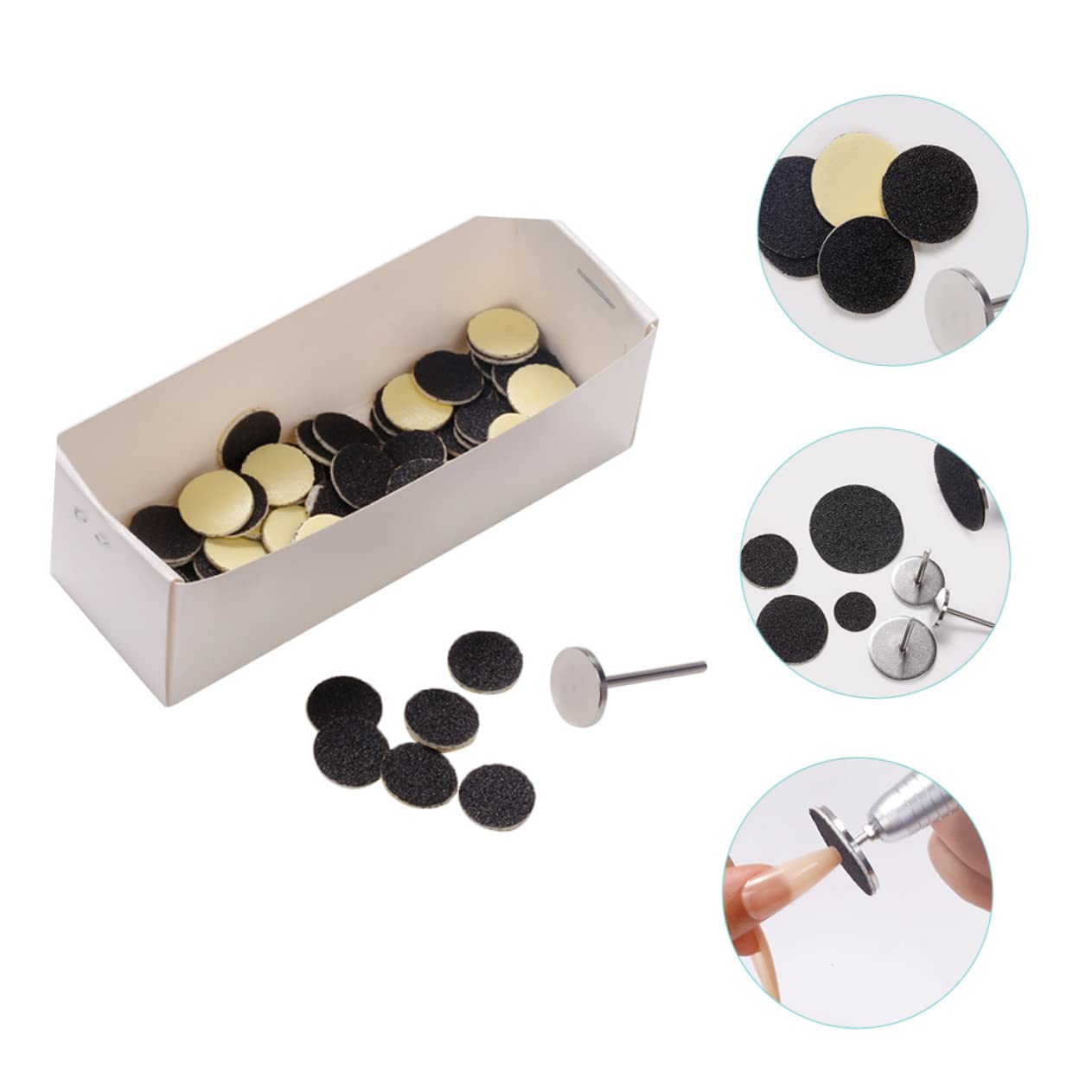 minkissy Sanding Discs for Pedicure Drill - Nail Grinder Sandpaper Pads, Foot Callus Remover Kit (1 Set) - Perfect for At-Home & Salon Manicures, Pedicures & Nail Care
