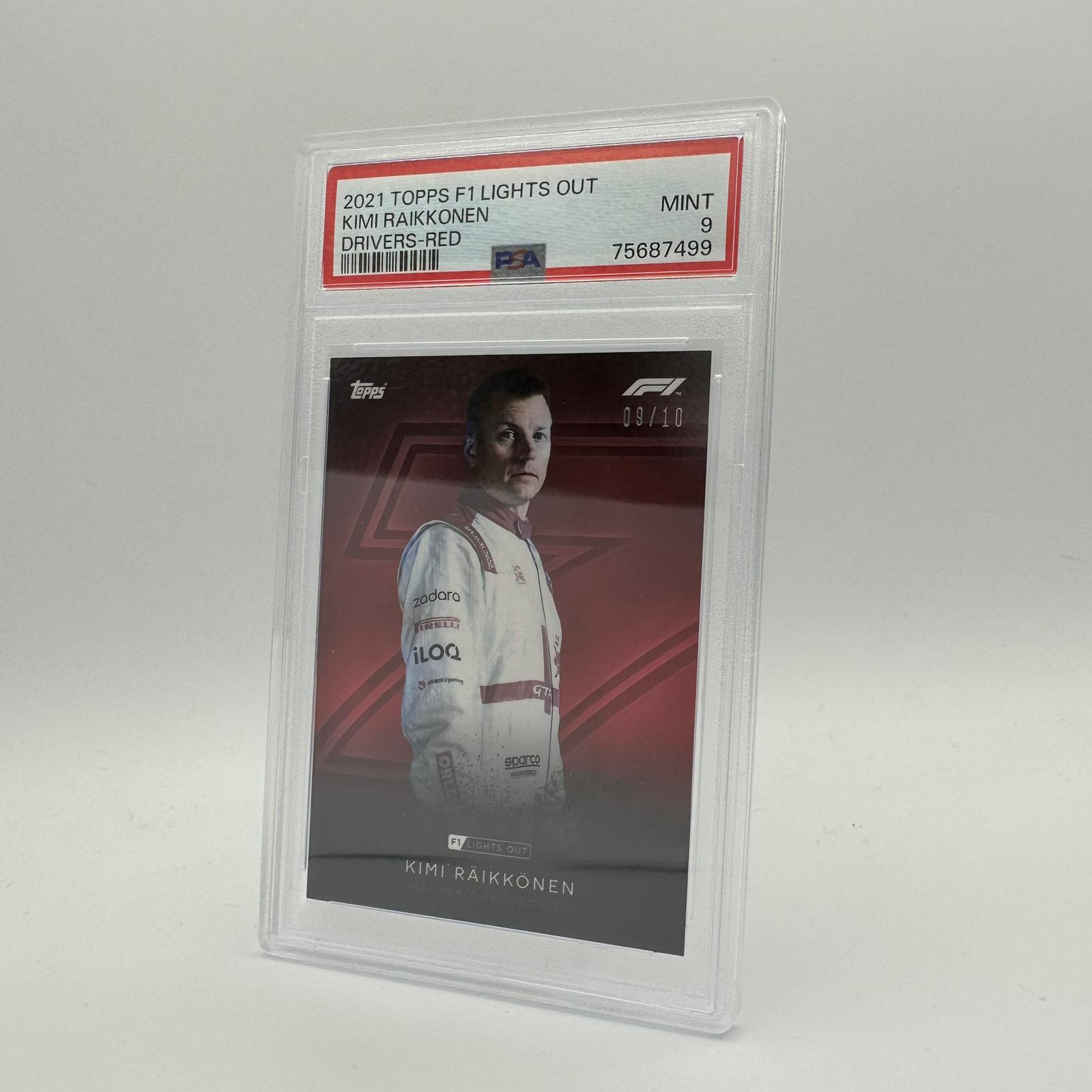 2009-2010 Kimi Raikkonen Red Parallel PSA 9 Graded F1 Racing Card - Perfect for Collectors, Fans & Sports Memorabilia Displays
