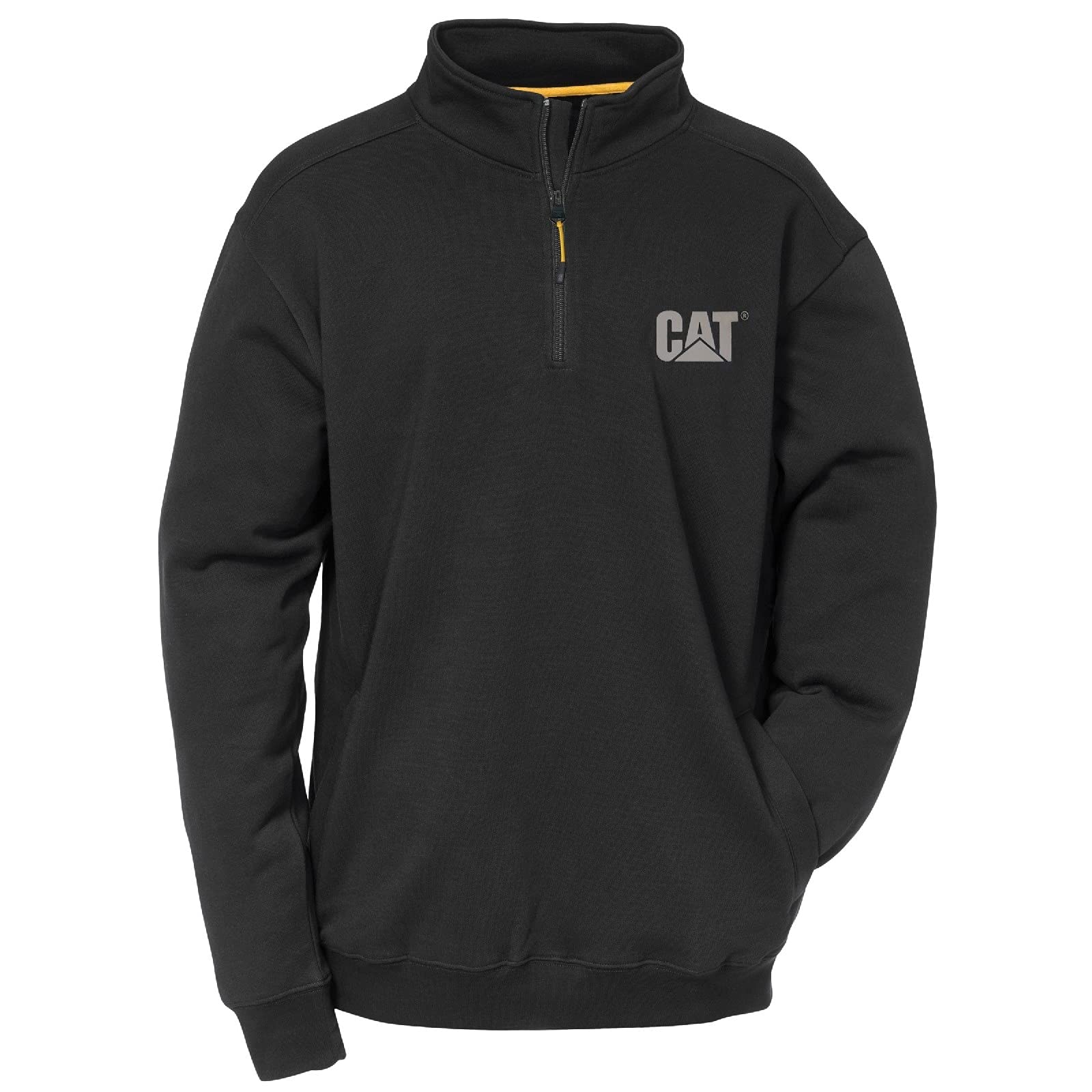 Caterpillar Men's Canyon Quarter Zip Sweatshirt - Comfortable Fleece Pullover for Outdoor Work & Casual Wear | Perfect for Hiking, Camping & Everyday Use