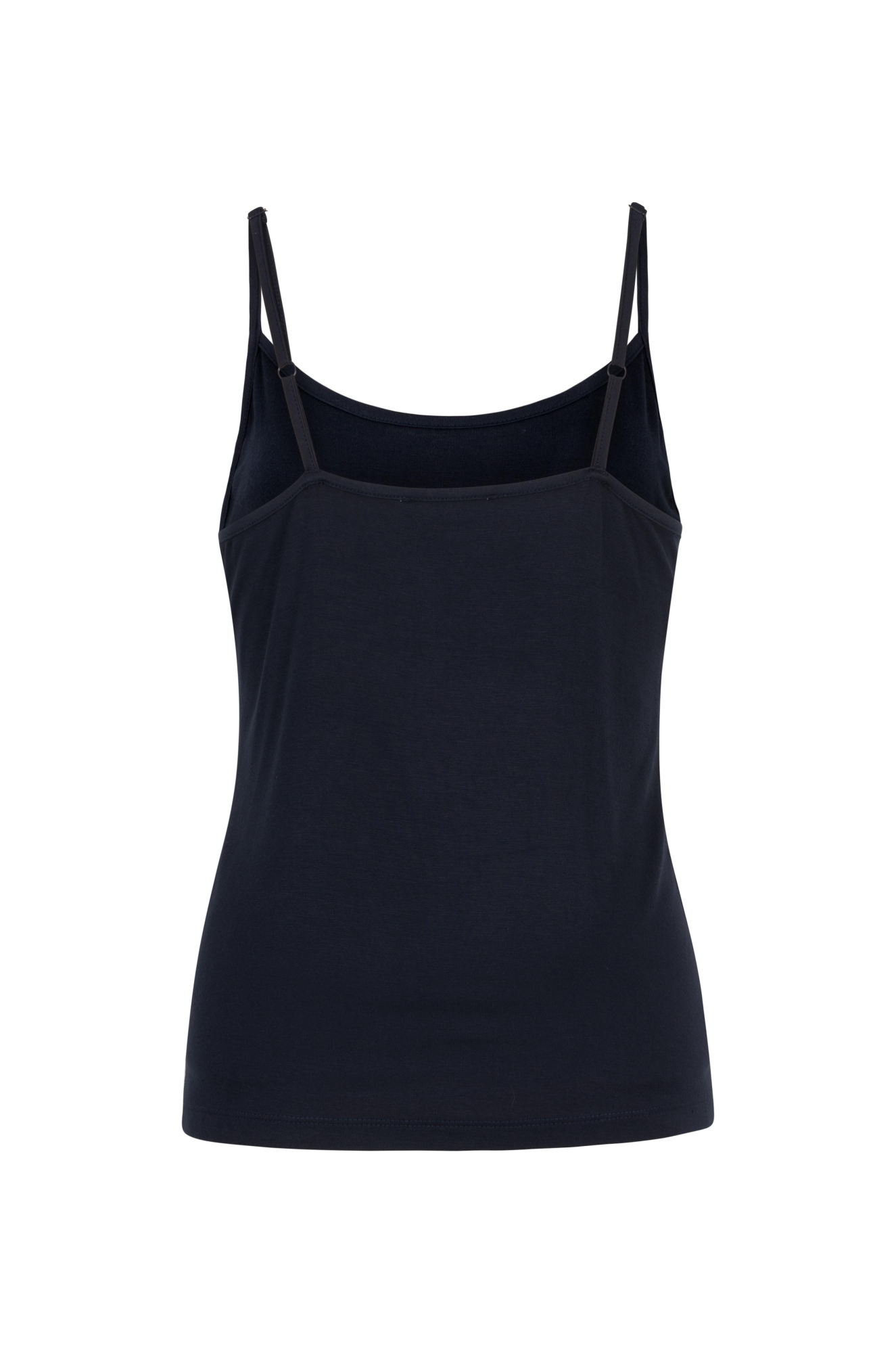 Adjustable Strap Basic Cami Top for Women - Navy Blue Sleeveless Tank | Perfect for Layering, Casual Wear & Summer Outfits