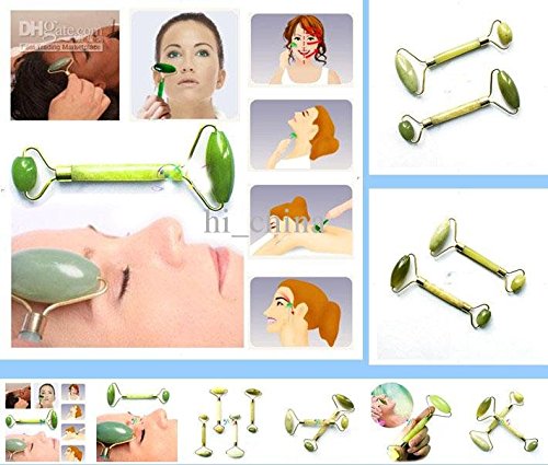 Premium Dual-Sided Jade Roller Facial Massager - 100% Natural Grade-A Jade Stone for Face & Neck Slimming, Anti-Aging Skincare Tool - Perfect for Morning Routine & Nighttime Relaxation
