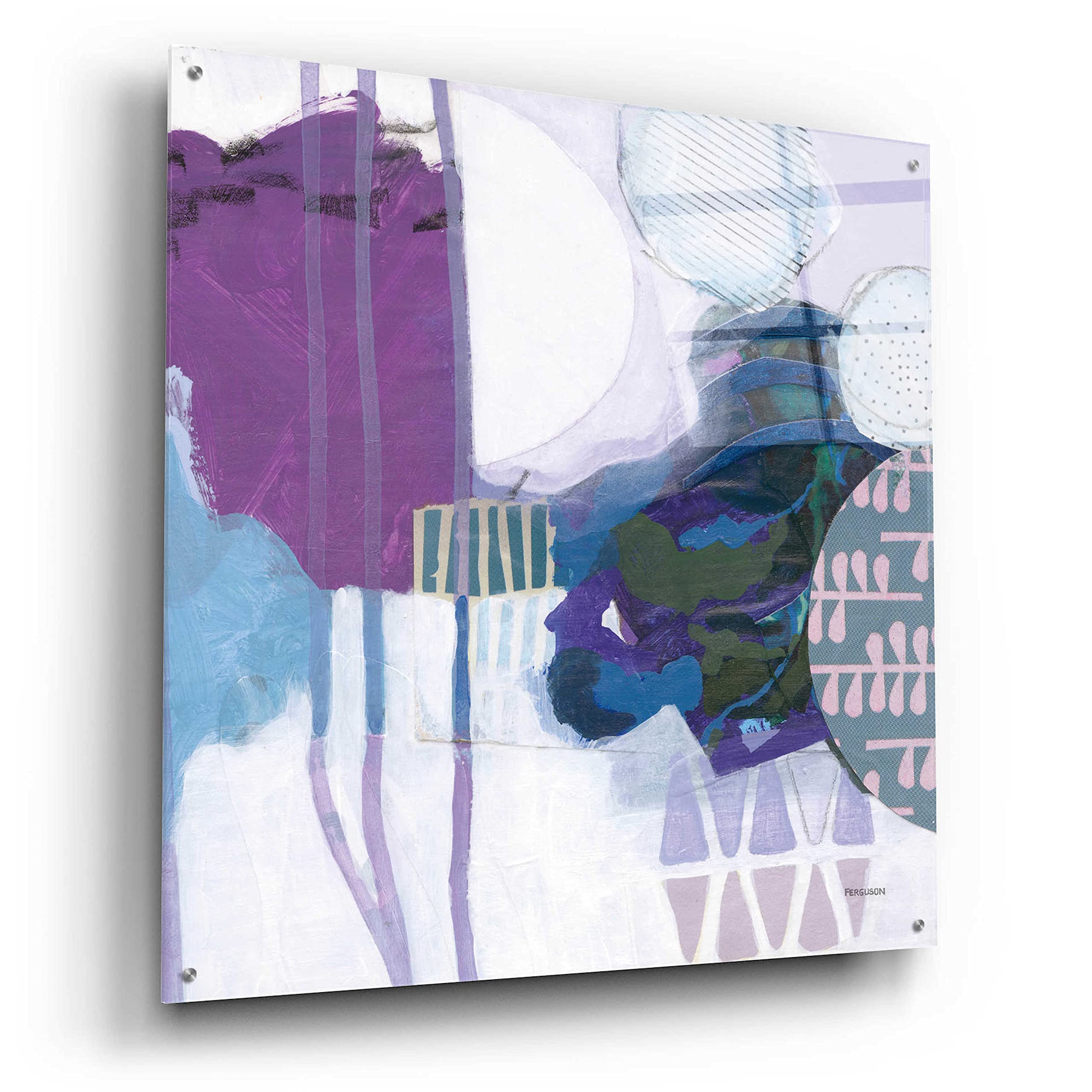 Abstract Layers IV Acrylic Glass Wall Art by Kathy Ferguson - 36x36 Inches Modern Home Decor for Living Room, Bedroom & Office