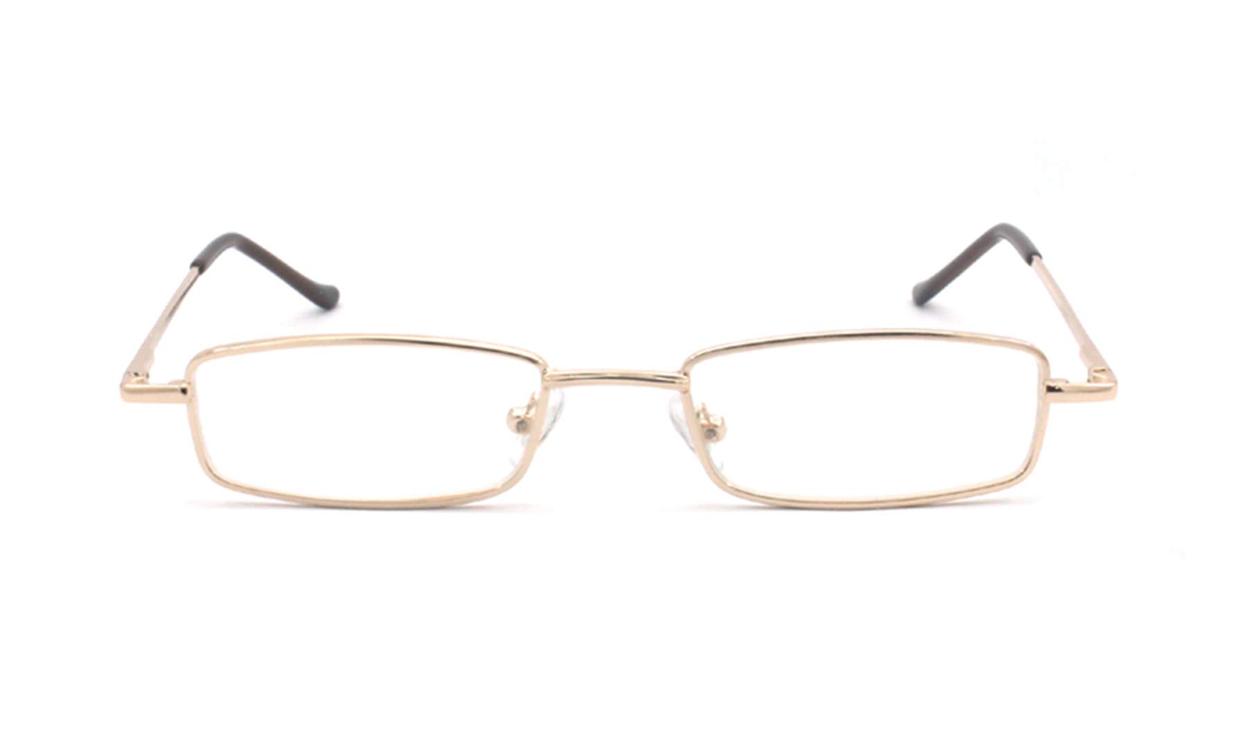 5 Pack Slim Metal Reading Glasses with Tube Case - Lightweight Blue Light Blocking Readers for Men & Women (Multi-Colored) - Perfect for Reading, Computer Use & Office Work