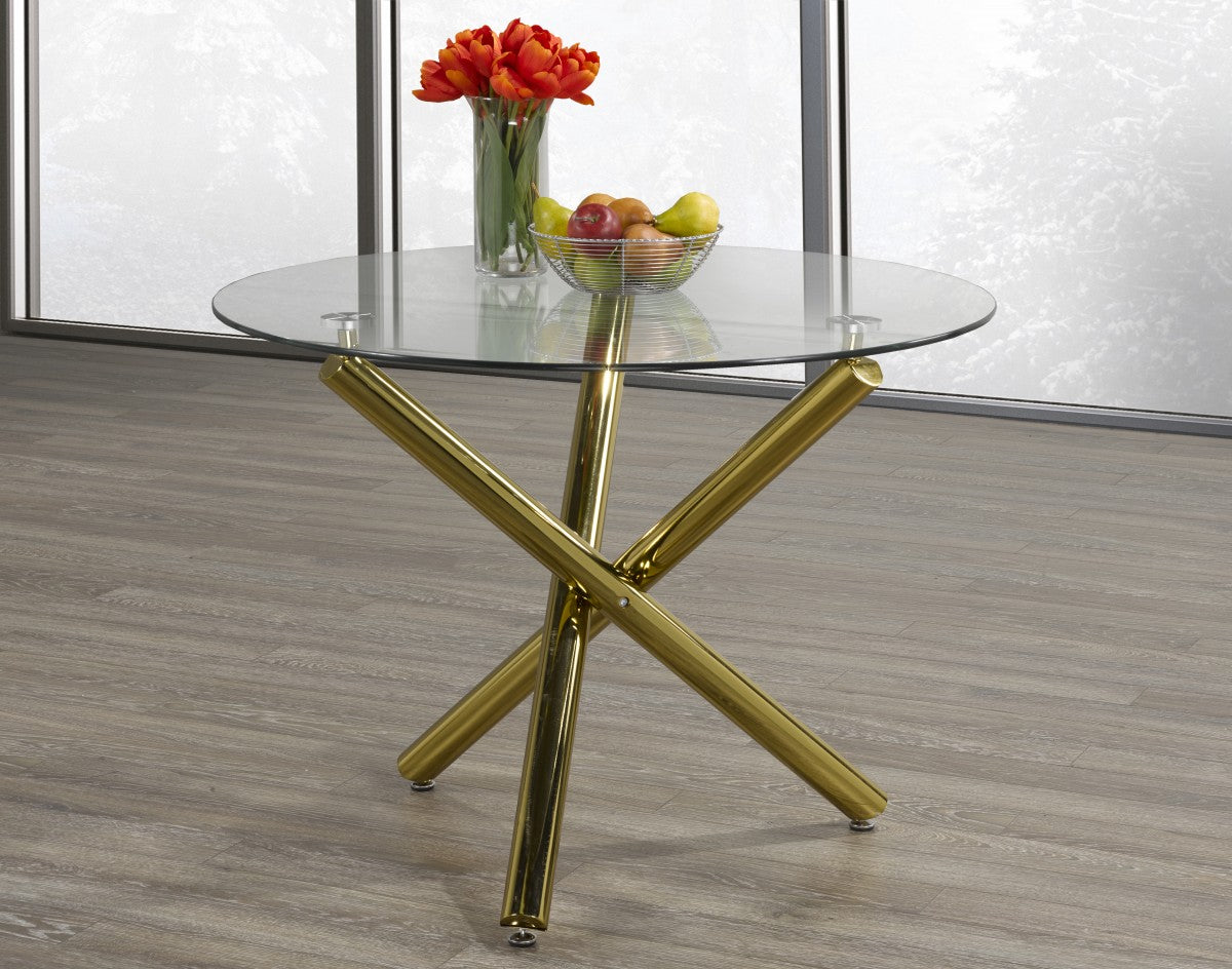 5 Piece Dining Set - Modern Black & Gold Kitchen Table and Chairs for Small Spaces | Perfect for Apartments, Breakfast Nooks & Cozy Dining Areas