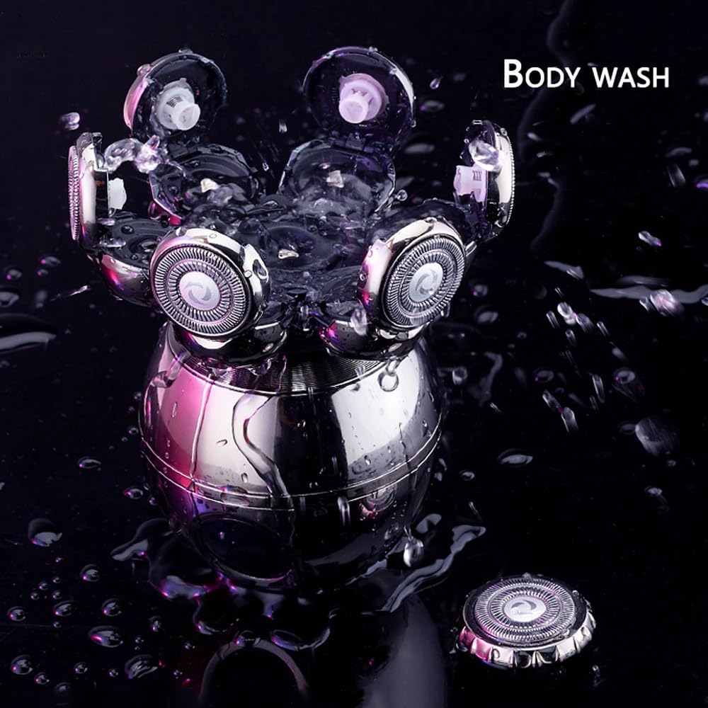 5-in-1 Electric Head Shaver for Bald Men - 7D Floating Cutter, IP68 Waterproof, USB Charging - Perfect for Travel, Gym & Daily Smooth Shaving