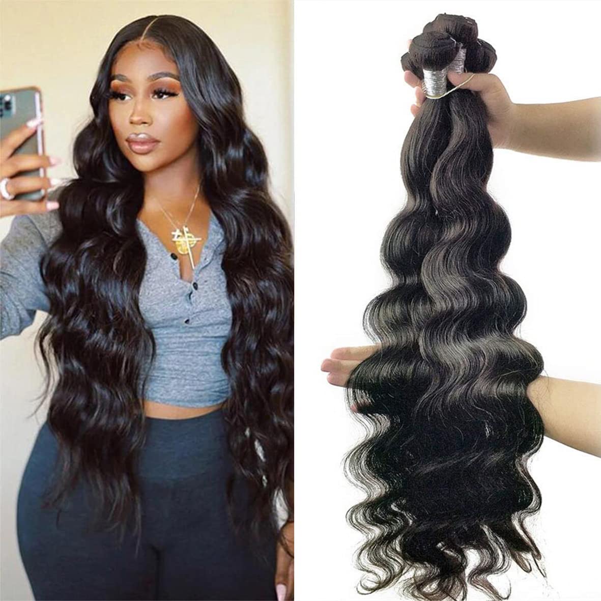 8-40 Inch Brazilian Human Hair Bundles - 3 Bundles 26