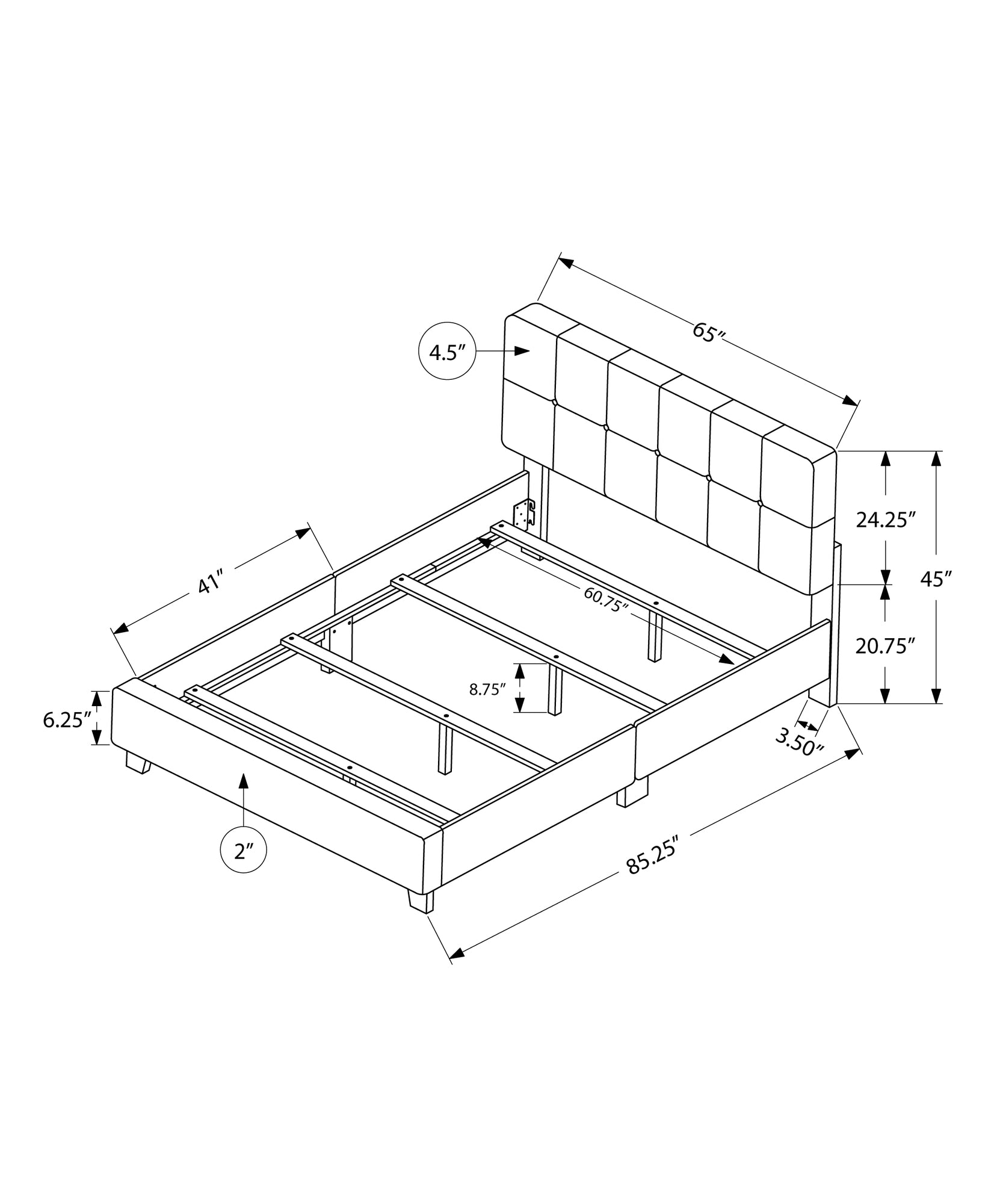 Queen Size Beige Linen Bed Frame - Modern Platform Bed with Upholstered Headboard for Master Bedroom & Guest Room