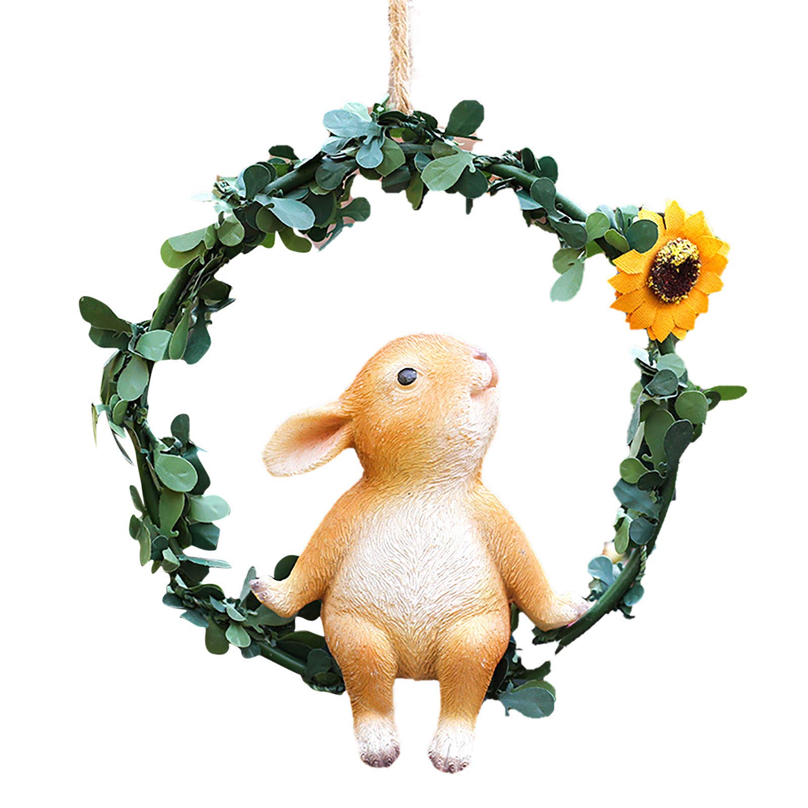 Easter Bunny Decorations - Resin Rabbit Figurine Ornaments for Easter Tree, Home, Farmhouse & Spring Decor | Perfect for Easter Egg Hunts, Party Centerpieces & Rustic Holiday Decorating