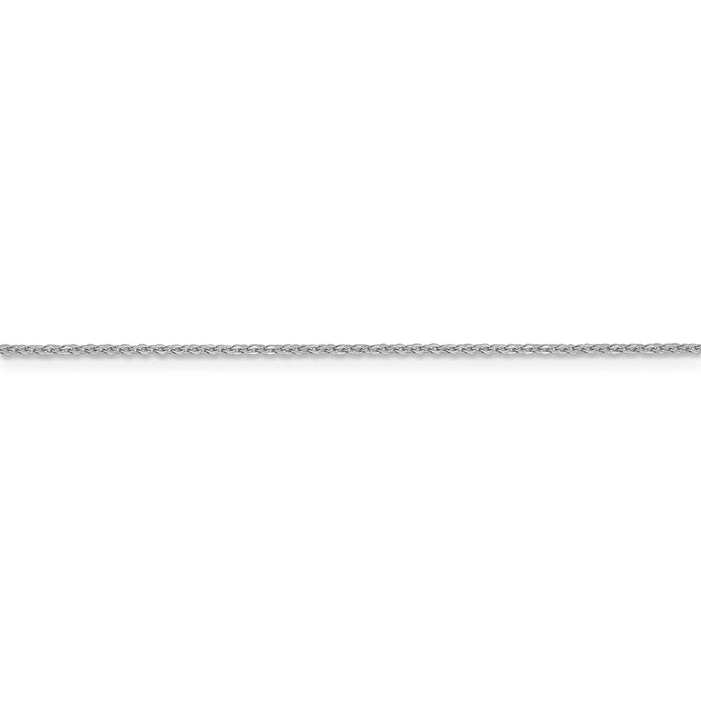 10K White Gold 1.1mm Flat Cable Chain Necklace - Dainty & Elegant Fine Jewelry for Women - Perfect for Everyday Wear, Gift Giving & Special Occasions