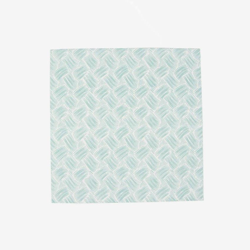Premium Caspari Basketry Paper Linen Napkins - Elegant Disposable Dinner Napkins for Weddings, Parties & Fine Dining - 20 Pack