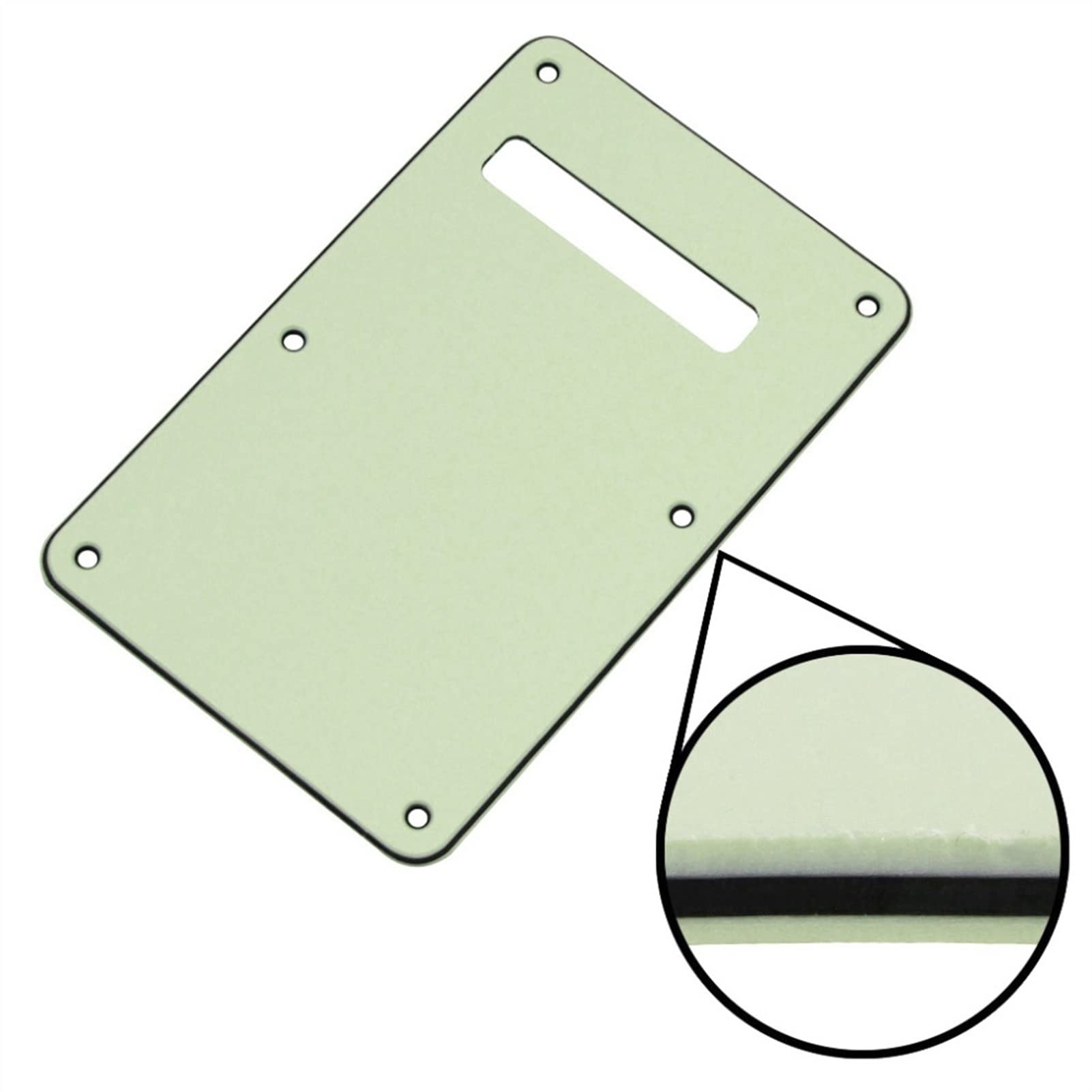 Mint Green Electric Guitar Tremolo Cavity Cover Backplate with Screws - Replacement Pickguard for Fender Stratocaster & Similar Models | Perfect for DIY Guitar Repair & Customization