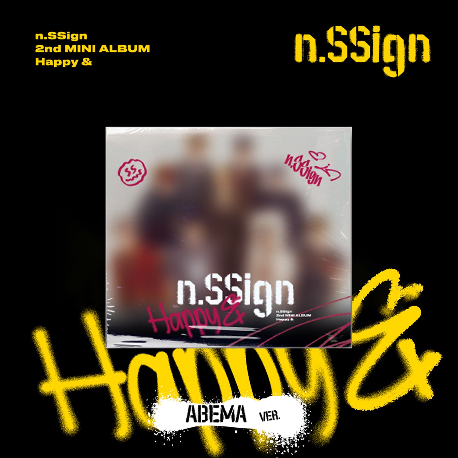 N.SSIGN 2nd Mini Album 'HAPPY &' (ABEMA Version) - Kpop Merchandise for Fans | Perfect for Collectors, Gift Giving & Music Enjoyment