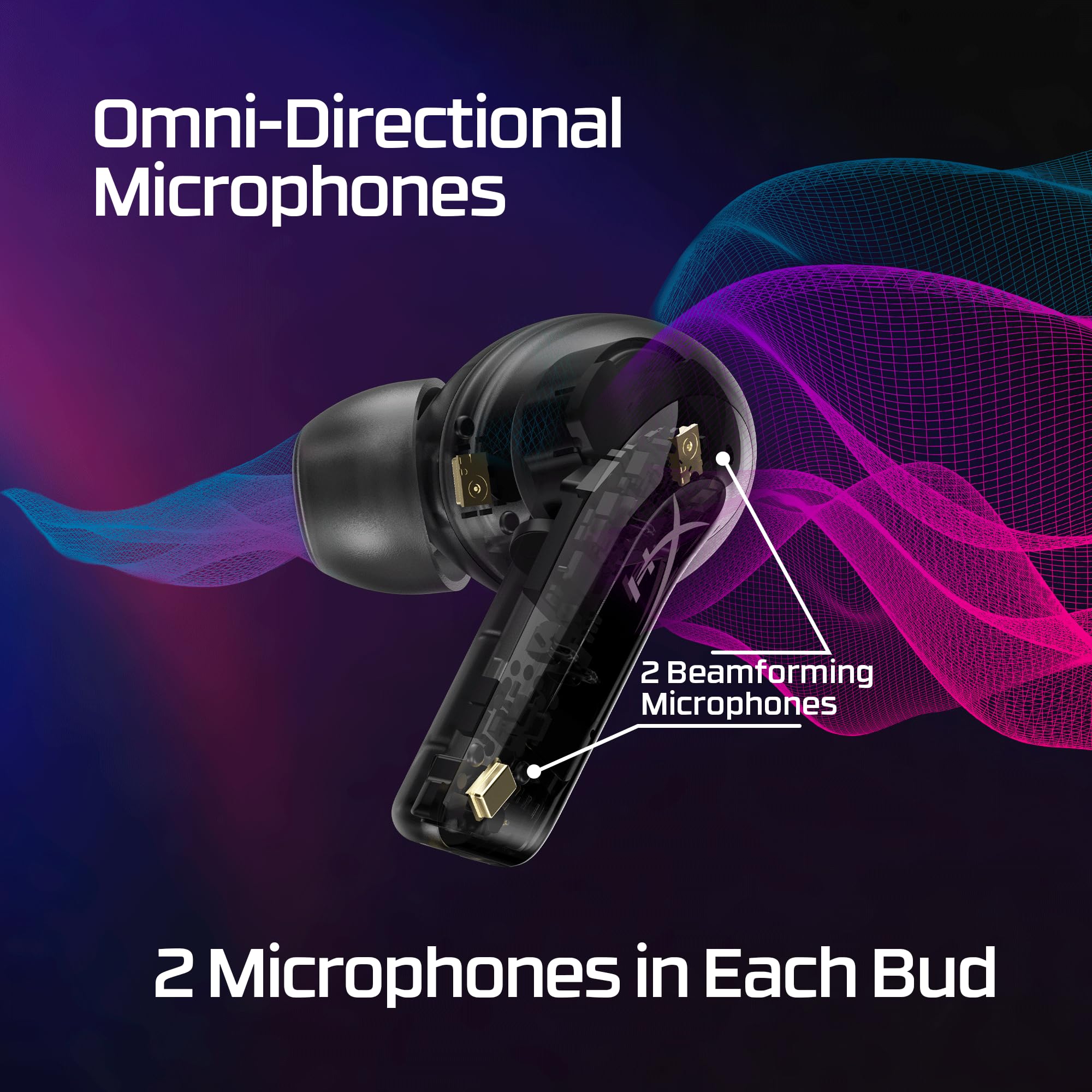 Cloud Mix Buds 2 Wireless Gaming Earbuds with Active Noise Cancelling (ANC), 2.4GHz Dongle & Bluetooth 5.3 - Compatible with PC, PS5, PS4, Nintendo Switch, Android & Steam Deck (USB-C, Black) - Perfect for Competitive Gaming & Mobile Entertainment