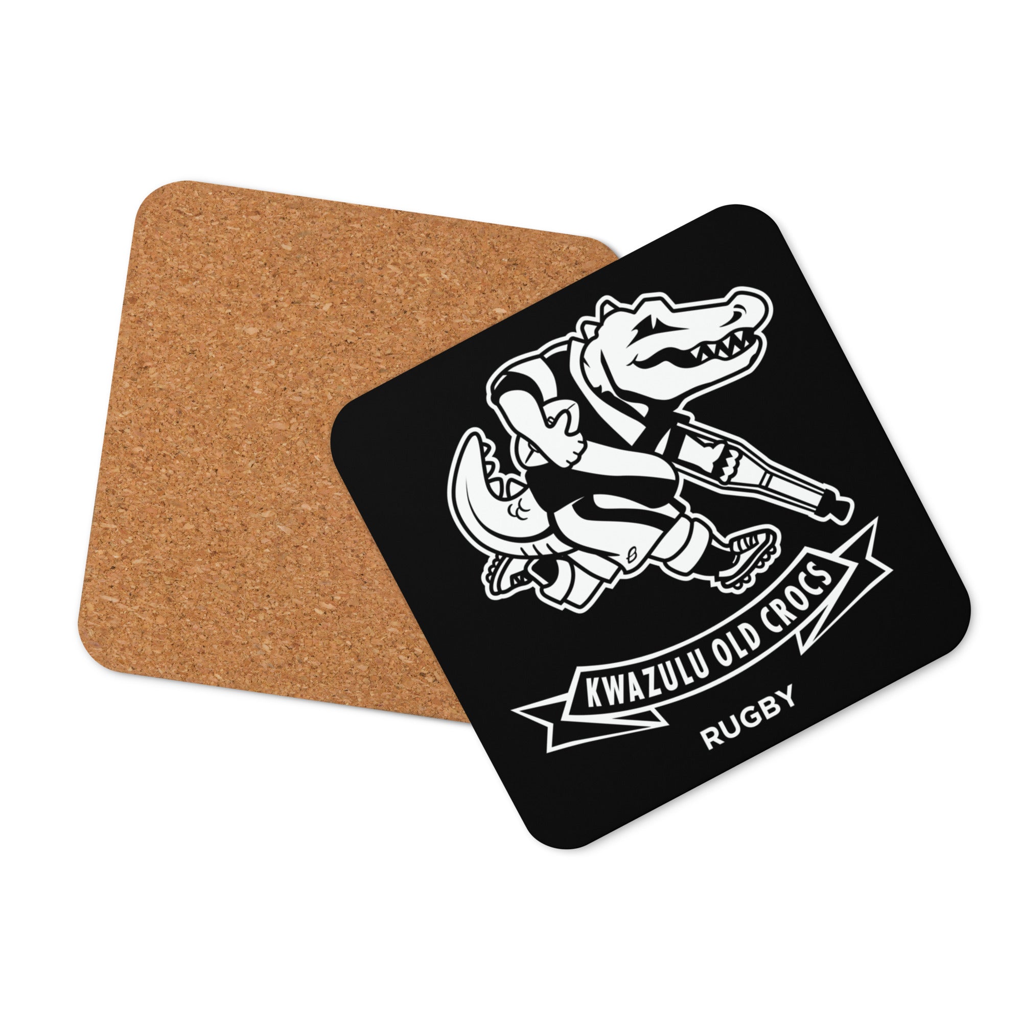 KwaZulu Old Crocs Cork Back Coaster Set - Natural Wine Bottle Coasters for Kitchen, Bar & Dining Table Decor - Rustic Home Accessories for Drinks & Glass Protection