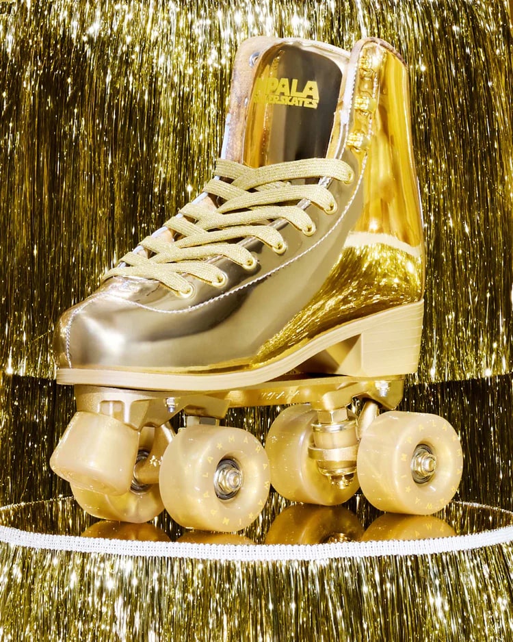 Impala Rollerskates for Women - Marawa Gold Quad Skates with Light-Up Wheels | Outdoor & Indoor Skating, Rink, Park, Fitness & Fun Activities
