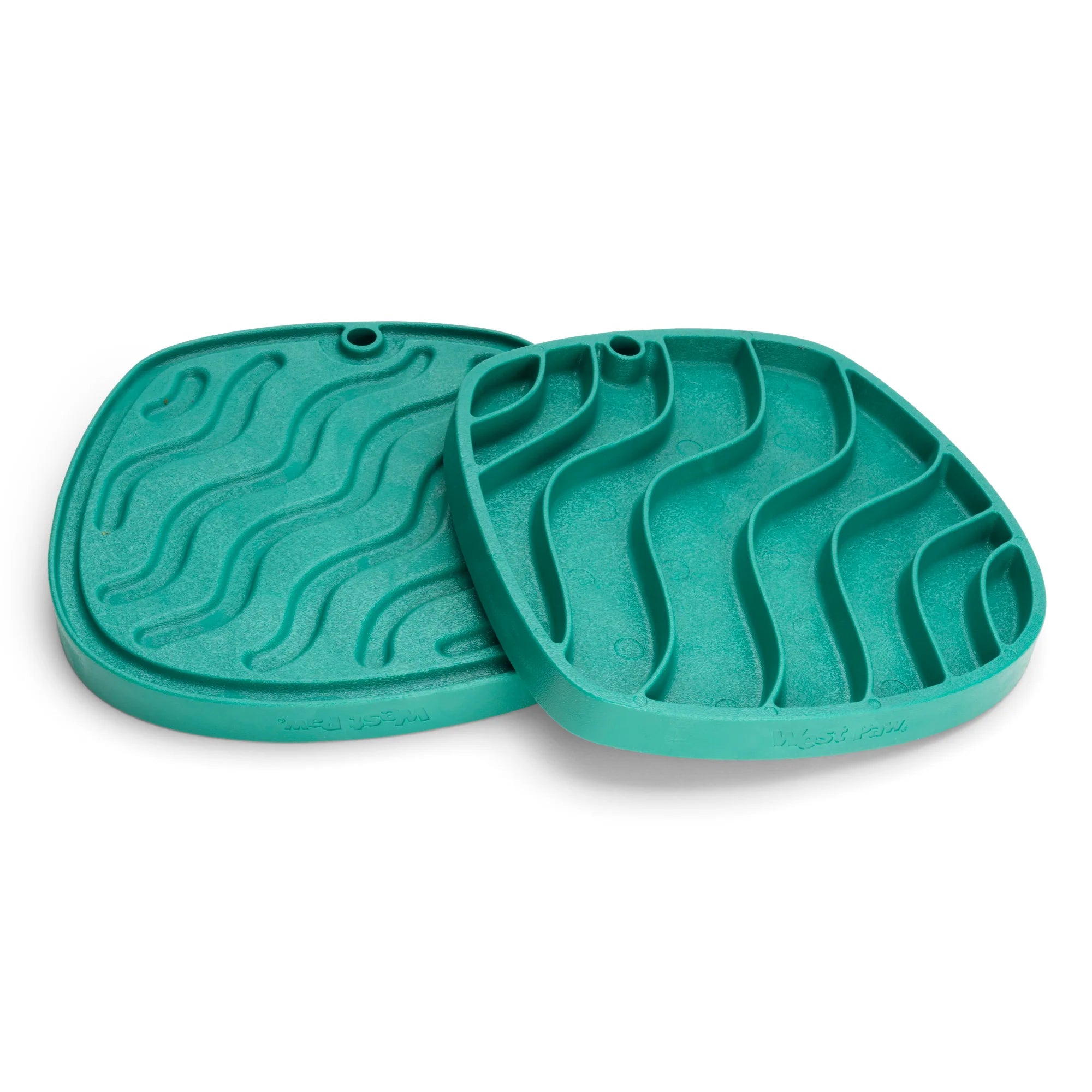 Slow Feeder & Lick Mat for Dogs - Non-Slip Green Silicone Licking Pad by West Paw - Perfect for Mealtime Enrichment, Anxiety Relief & Grooming Sessions