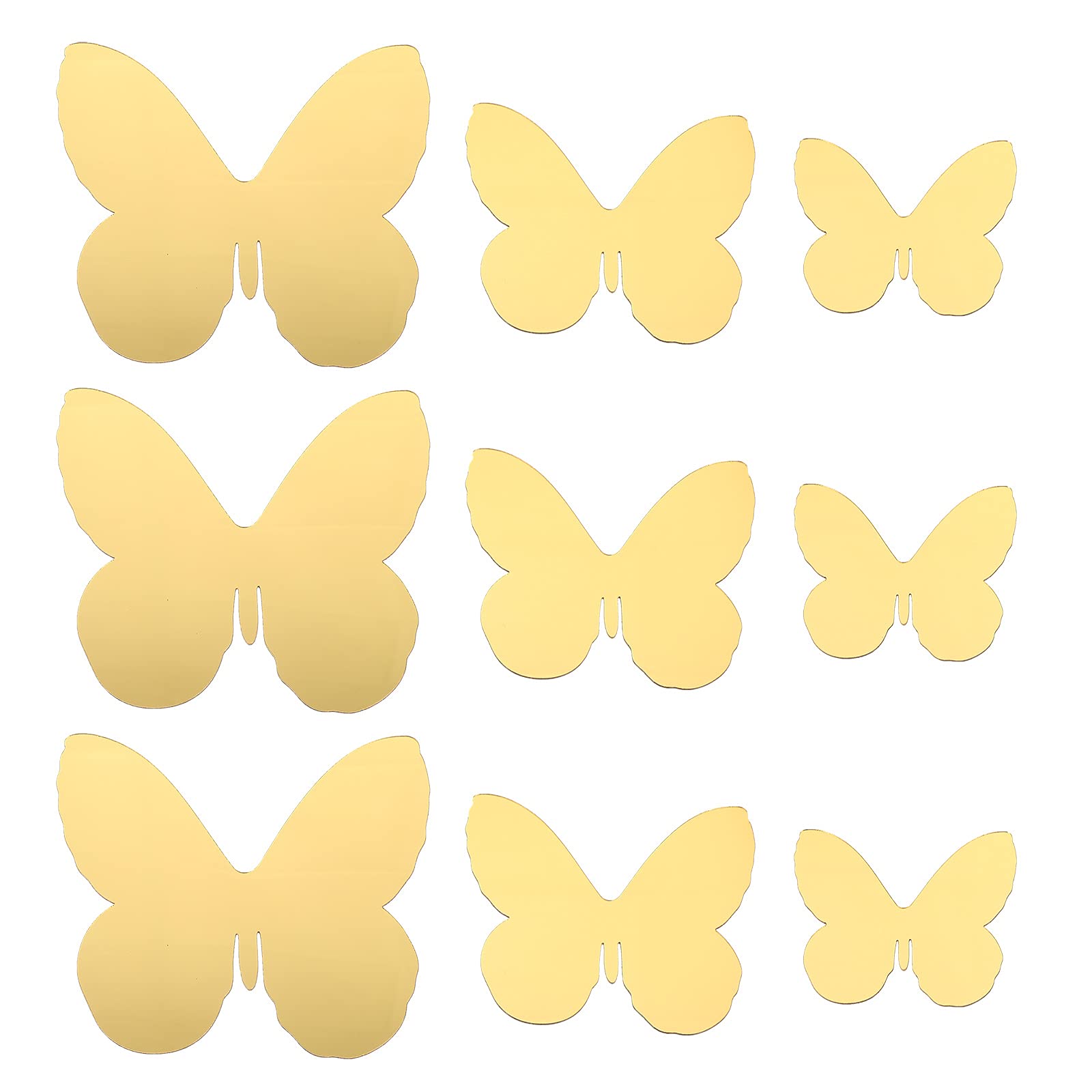 9-Piece 3D Butterfly Stickers - Waterproof Fridge & Wall Decals for Home, Kitchen, Bedroom Decor - DIY Removable Vinyl Art Stickers for Kids Room, Office, Dorm (Set of 9) - Perfect for Nursery, Scrapbooking & Party Decorations